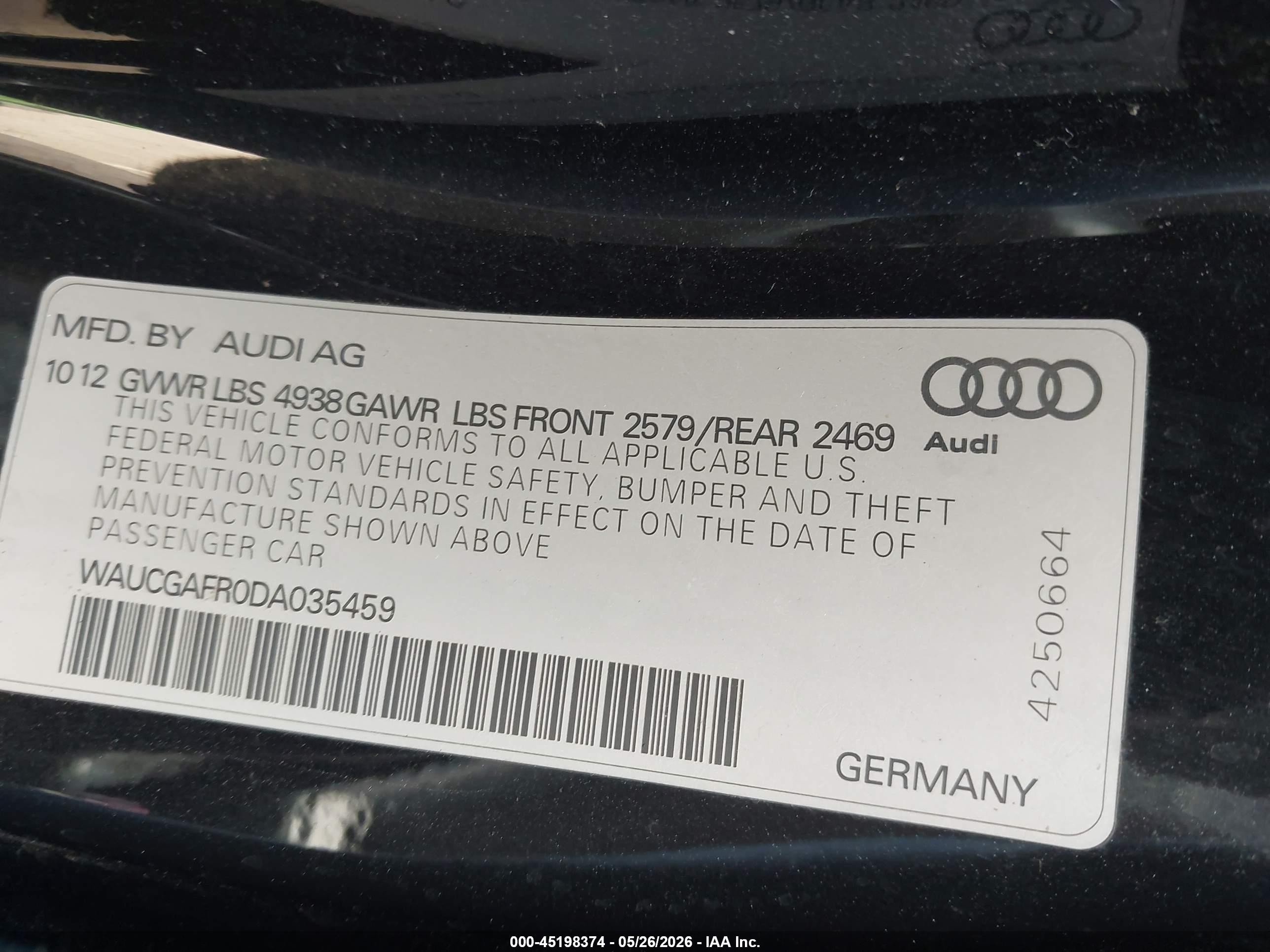 2013 Audi S5 3.0t Premium Plus Черный vin: WAUCGAFR0DA035459