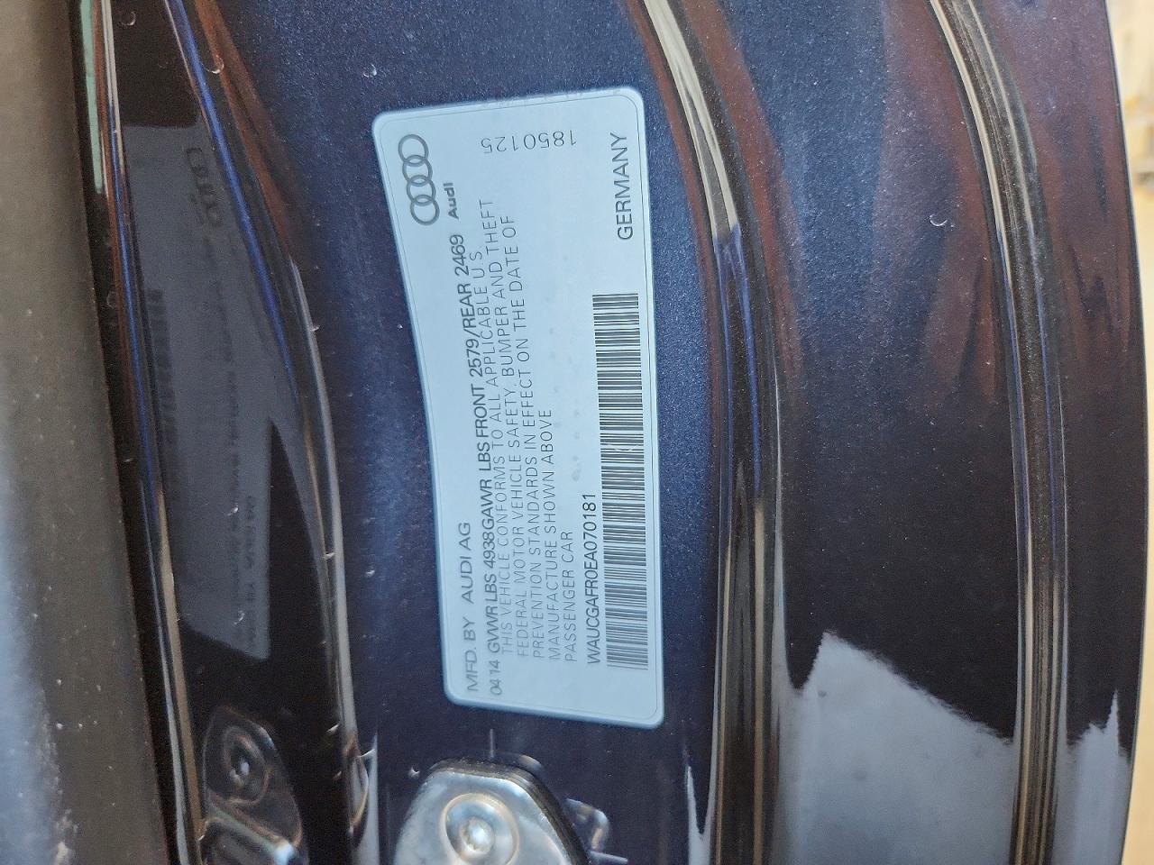 2014 Audi S5 Premium Plus Blue vin: WAUCGAFR0EA070181