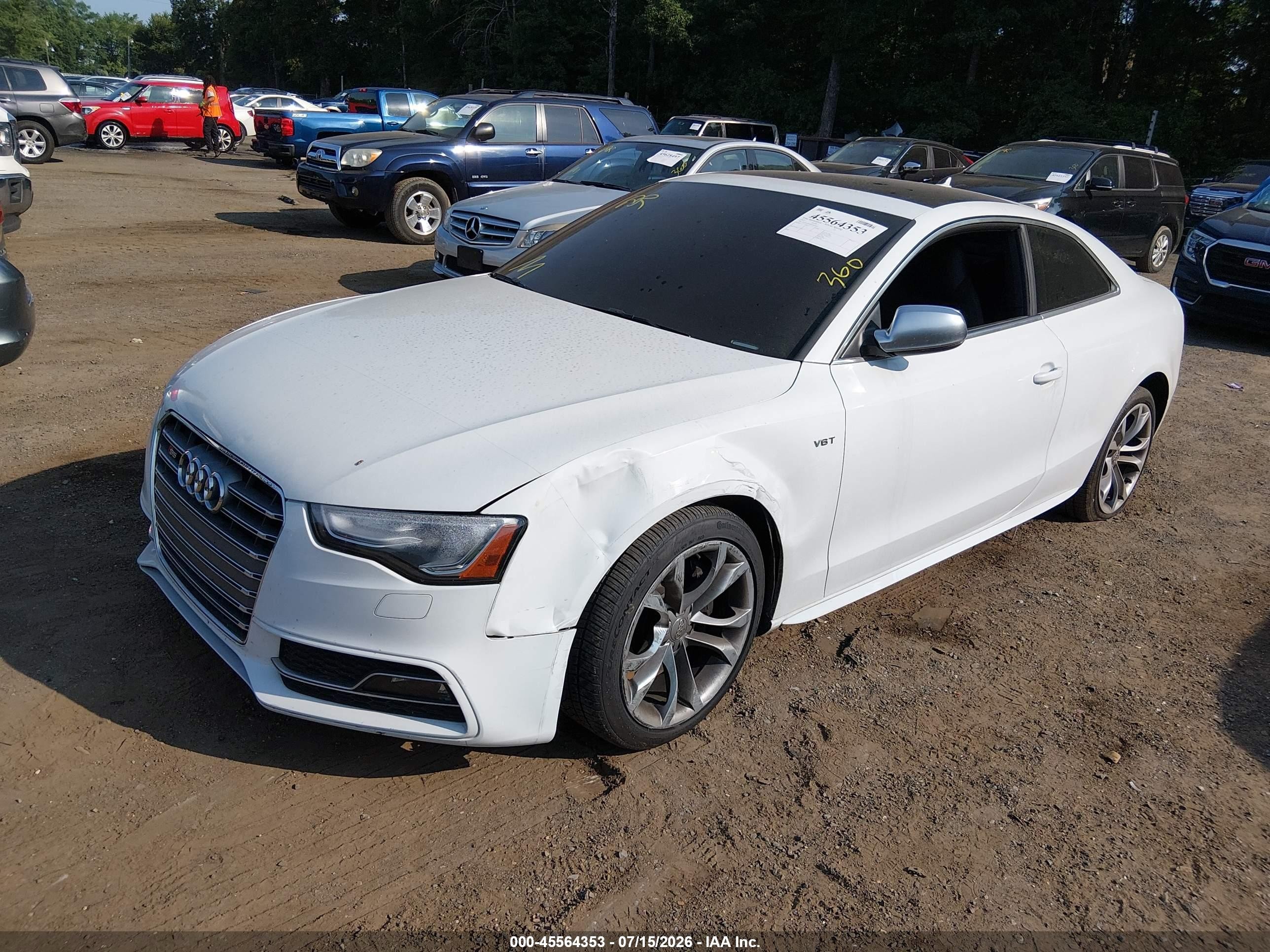 2015 Audi S5 3.0t Premium Plus White vin: WAUCGAFR0FA014162
