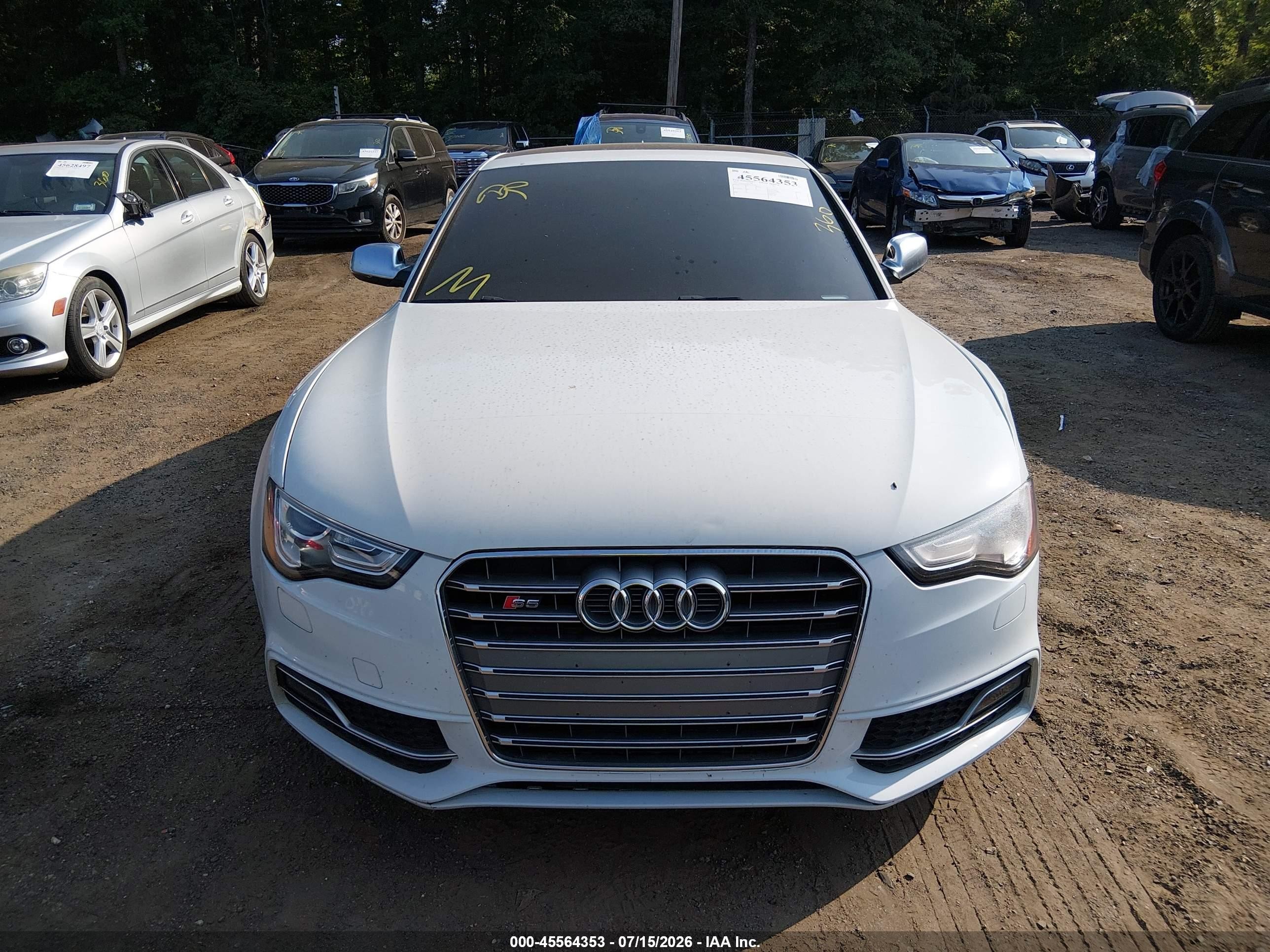 2015 Audi S5 3.0t Premium Plus White vin: WAUCGAFR0FA014162