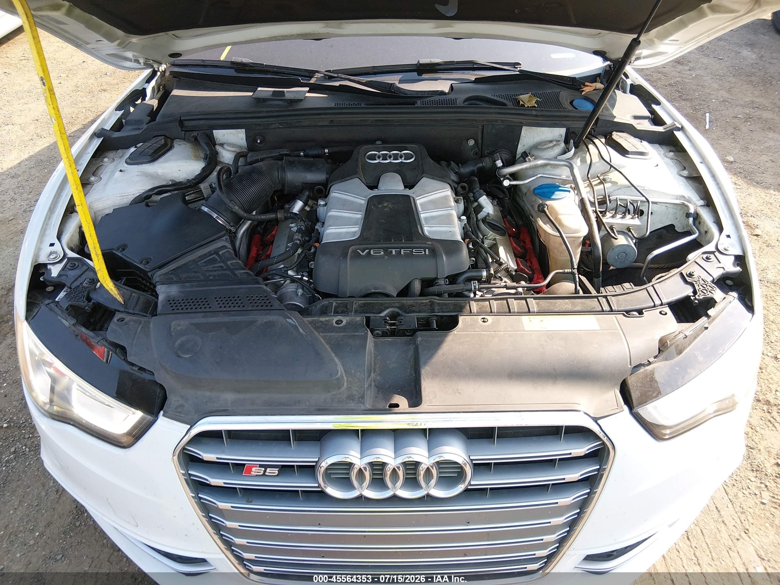 2015 Audi S5 3.0t Premium Plus White vin: WAUCGAFR0FA014162