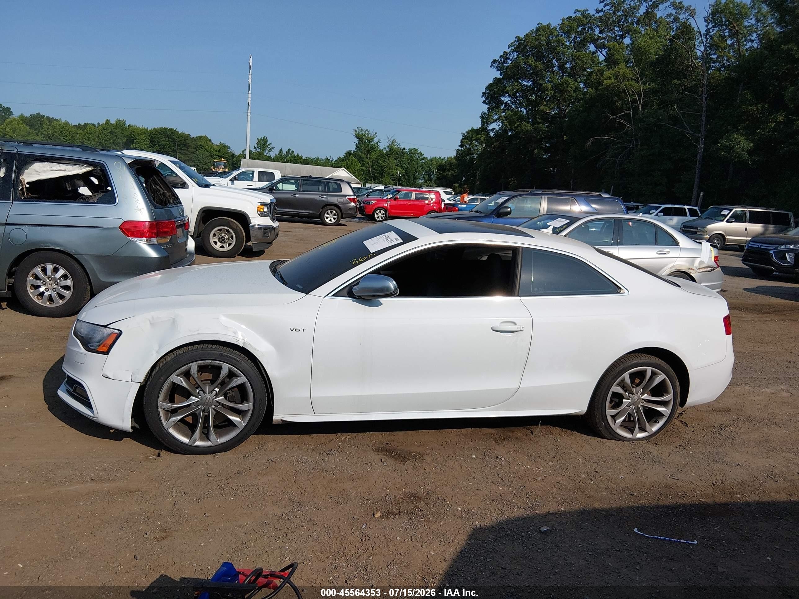 2015 Audi S5 3.0t Premium Plus White vin: WAUCGAFR0FA014162