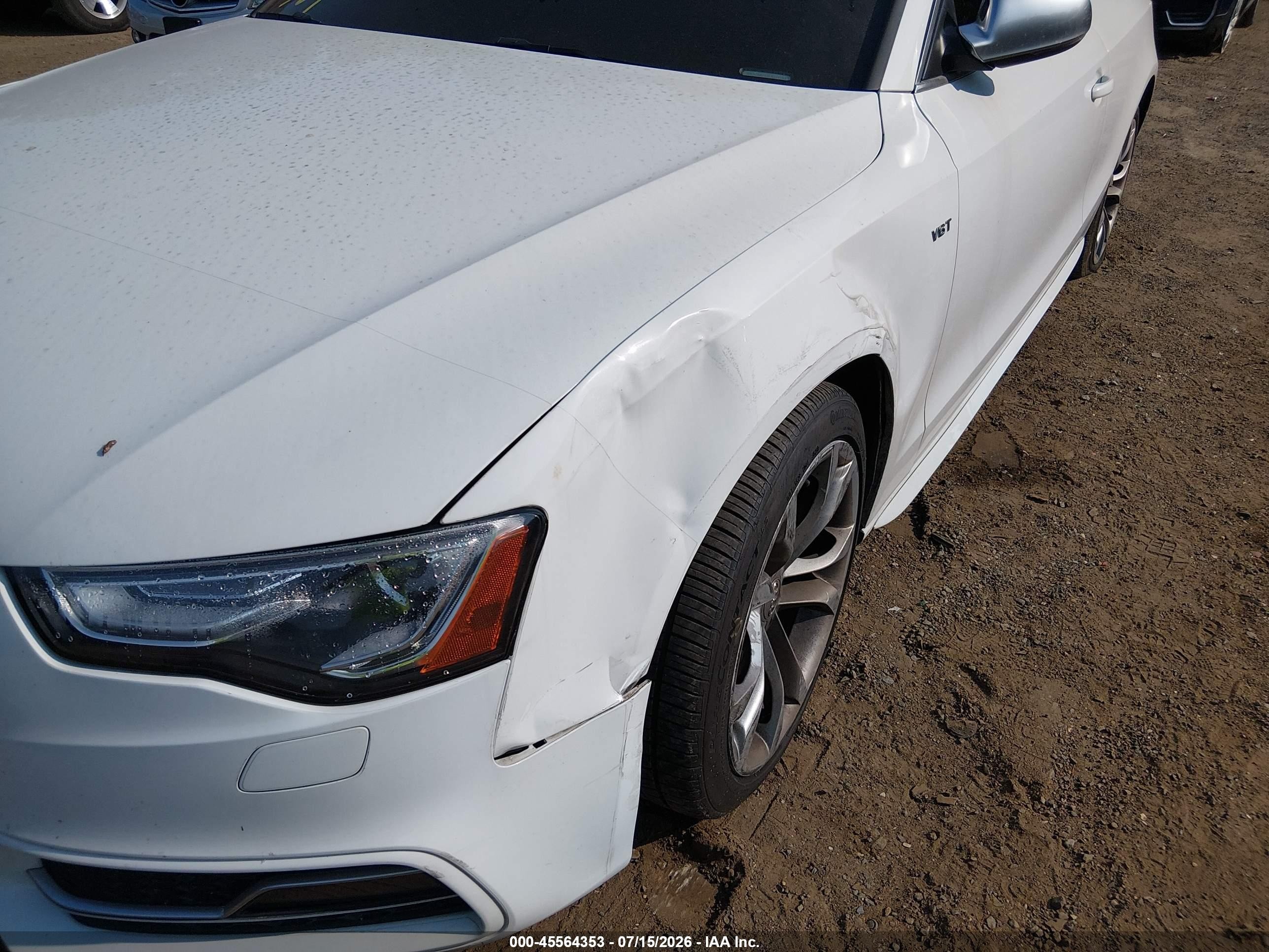2015 Audi S5 3.0t Premium Plus White vin: WAUCGAFR0FA014162