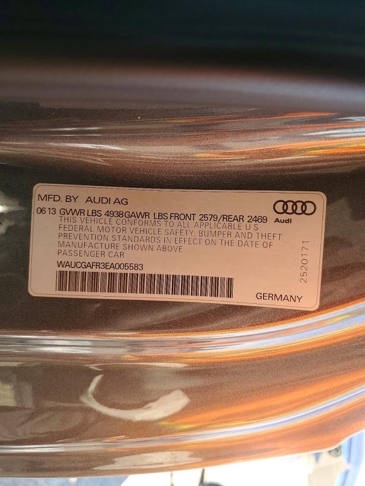 2014 Audi S5 Premium Plus Gray vin: WAUCGAFR3EA005583
