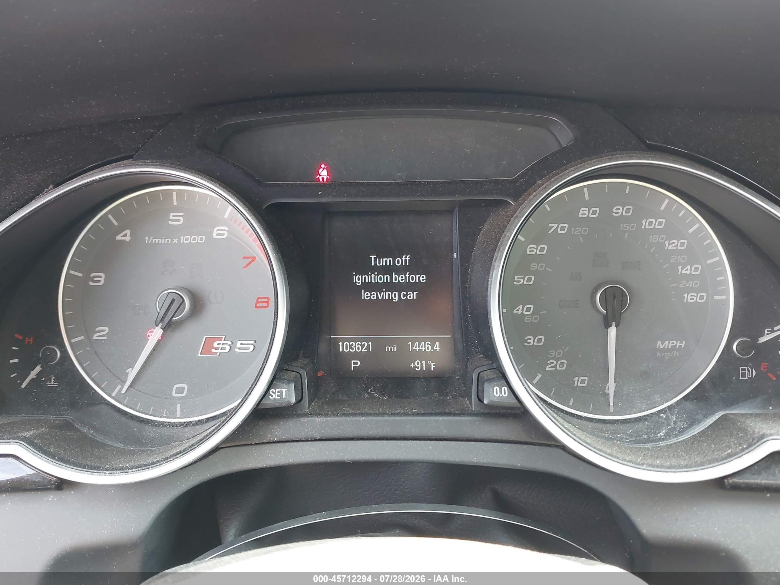 2014 Audi S5 3.0t Premium Plus Black vin: WAUCGAFR3EA065461