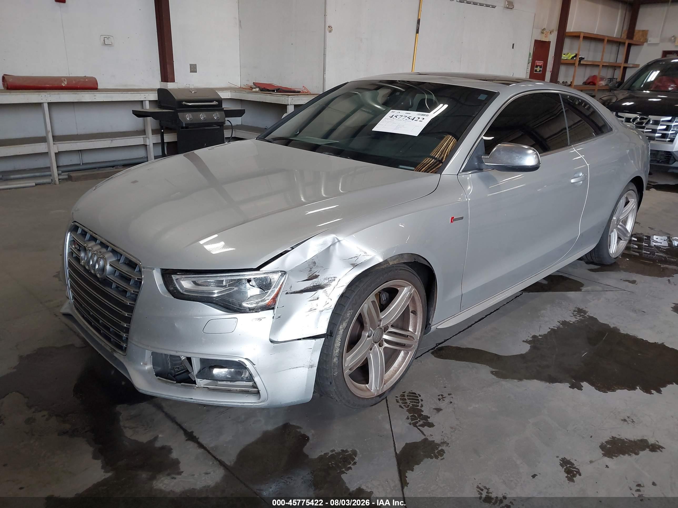 2014 Audi S5 3.0t Premium Plus Silver vin: WAUCGAFR5EA071715