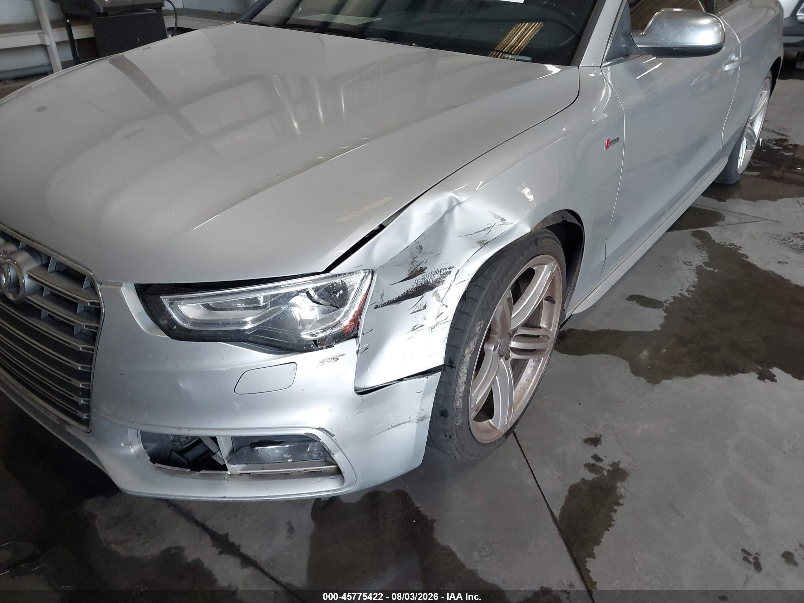 2014 Audi S5 3.0t Premium Plus Silver vin: WAUCGAFR5EA071715