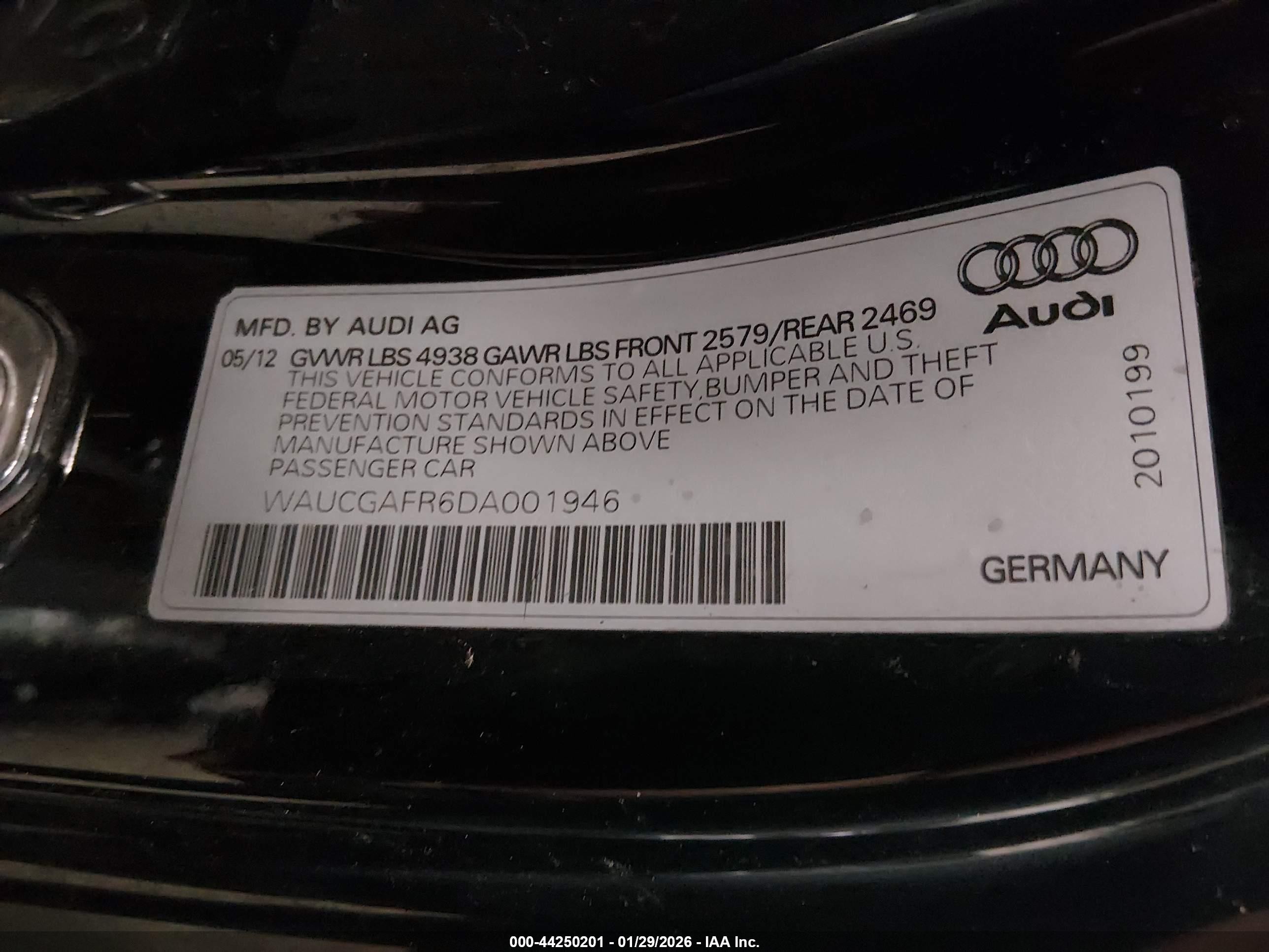 2013 Audi S5 3.0t Premium Plus Черный vin: WAUCGAFR6DA001946