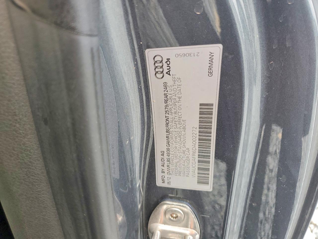 2013 Audi S5 Premium Plus Gray vin: WAUCGAFR6DA002272