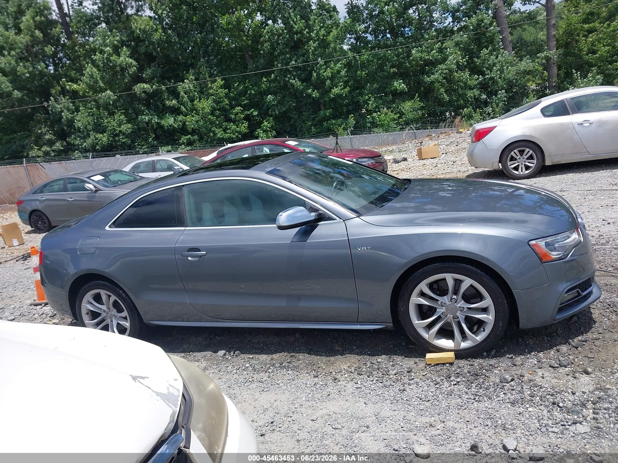 2013 Audi S5 3.0t Premium Plus Gray vin: WAUCGAFR7DA034339