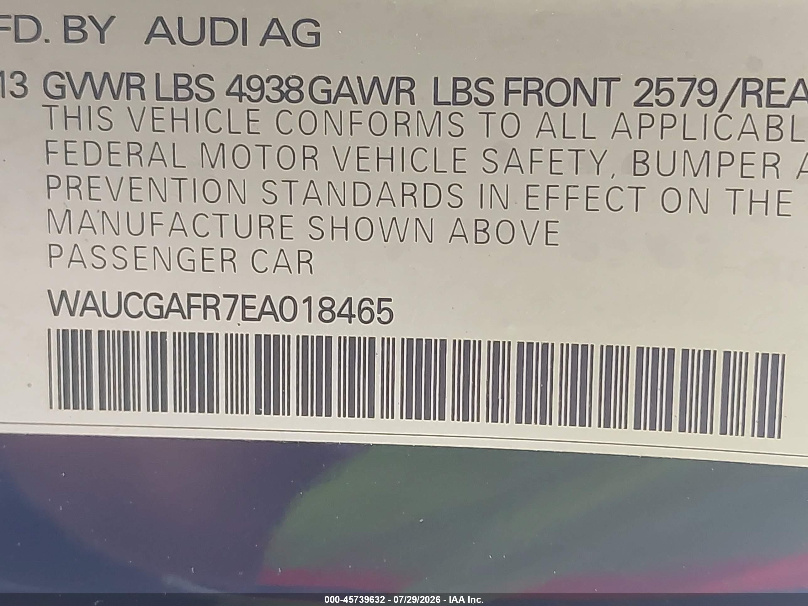2014 Audi S5 3.0t Premium Plus Blue vin: WAUCGAFR7EA018465