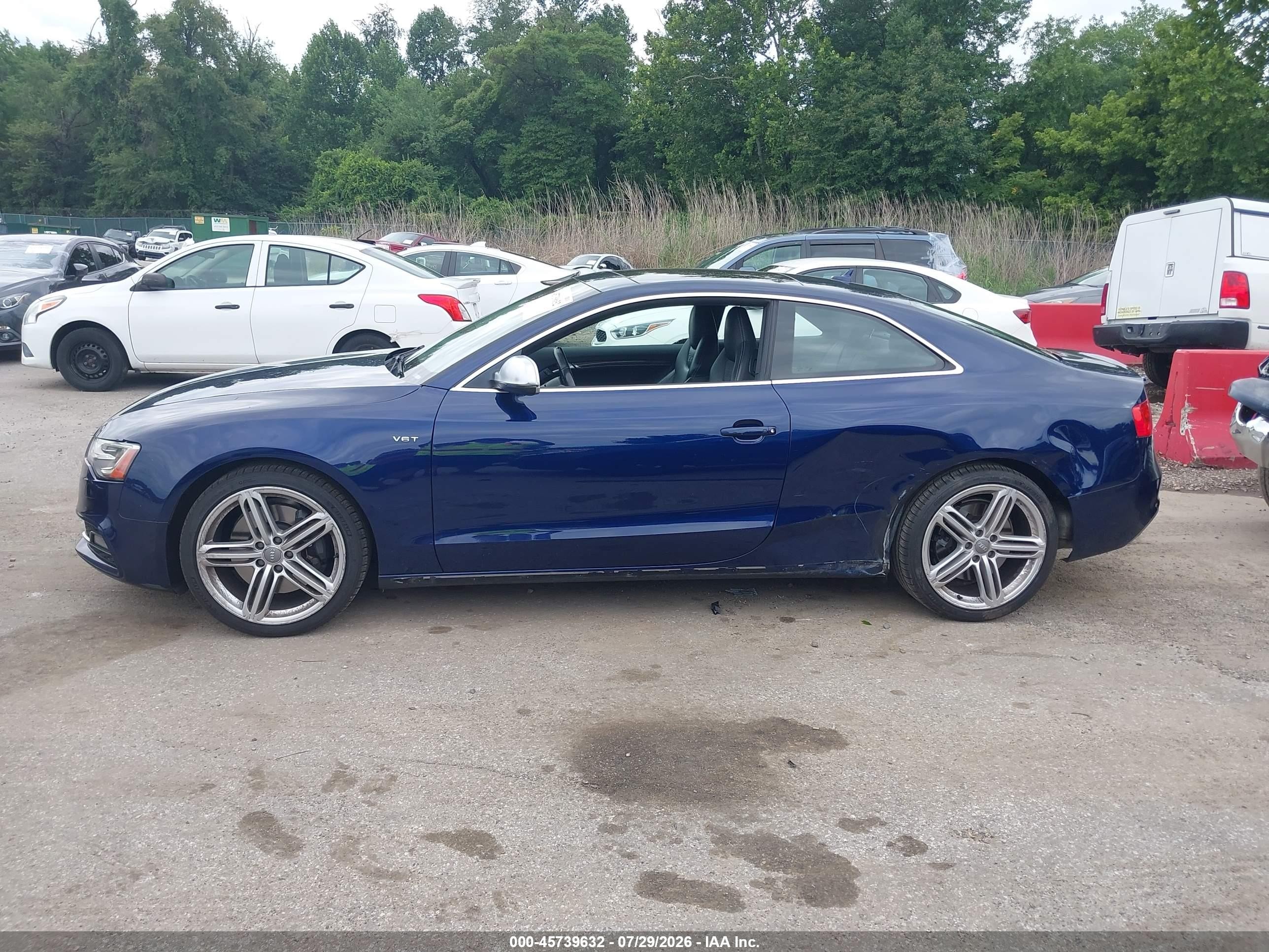 2014 Audi S5 3.0t Premium Plus Blue vin: WAUCGAFR7EA018465