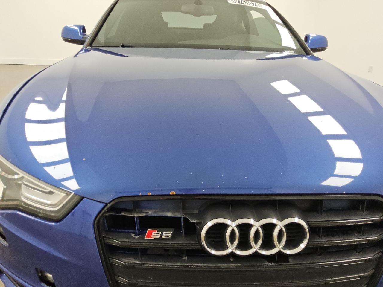 2015 Audi S5 Premium Plus Blue vin: WAUCGAFR8FA029461 Damage: Hood, Chipped, 5