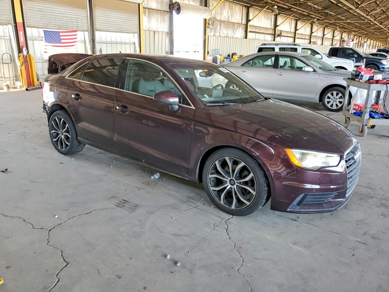 2015 Audi A3 Premium Plus Maroon vin: WAUCJGFF9F1044304