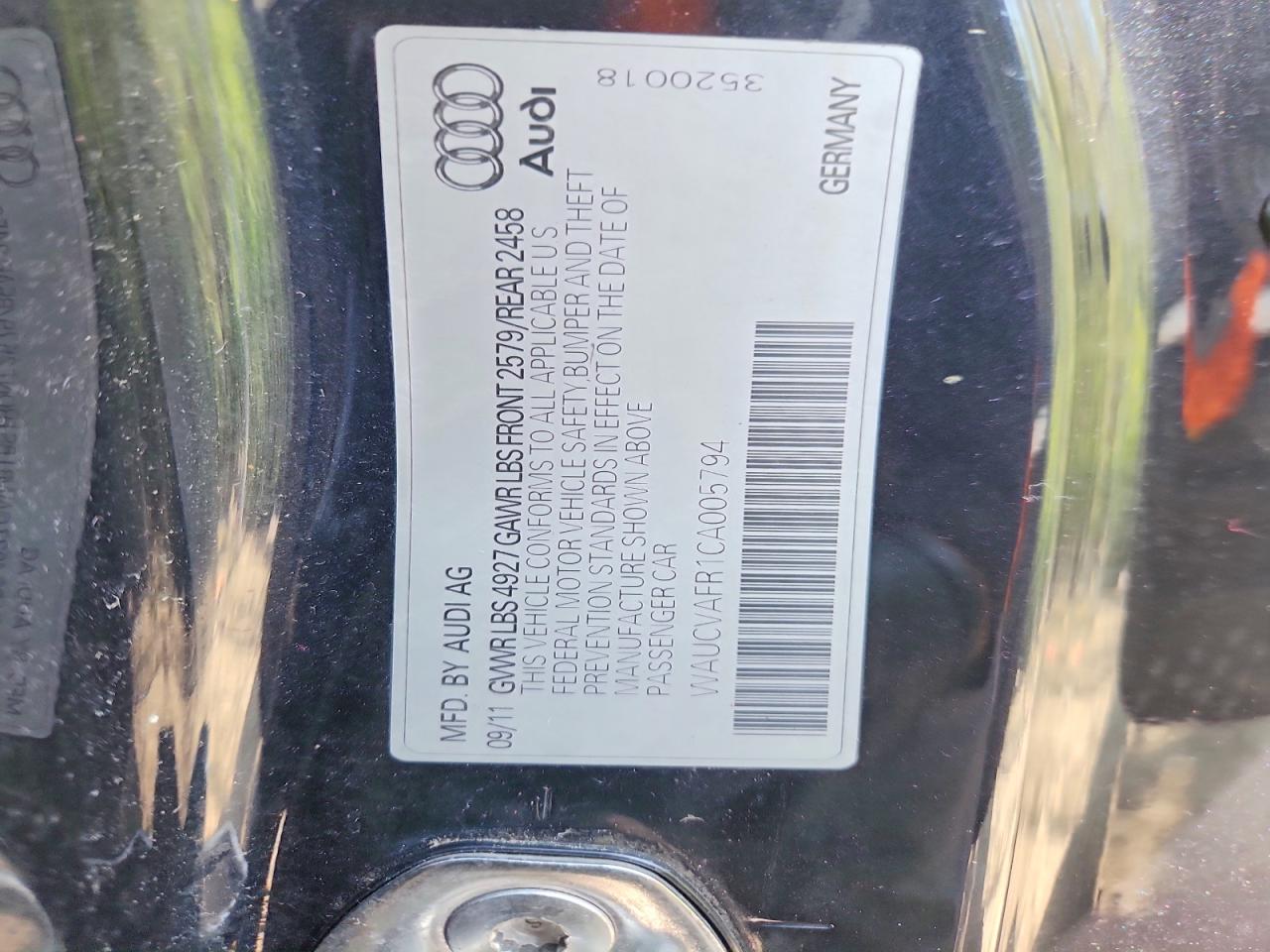 2012 Audi S5 Premium Plus Black vin: WAUCVAFR1CA005794