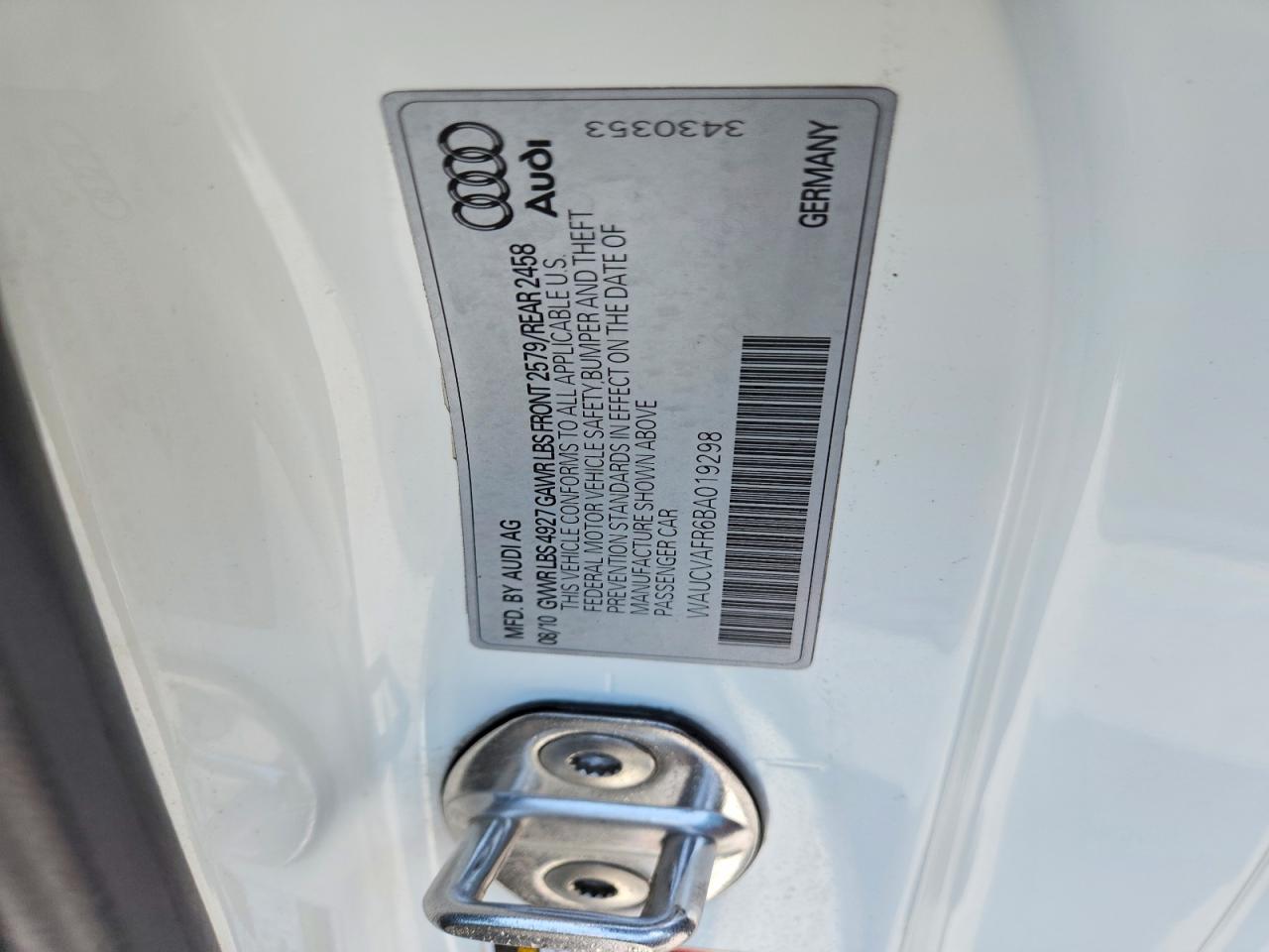 2011 Audi S5 Premium Plus White vin: WAUCVAFR6BA019298