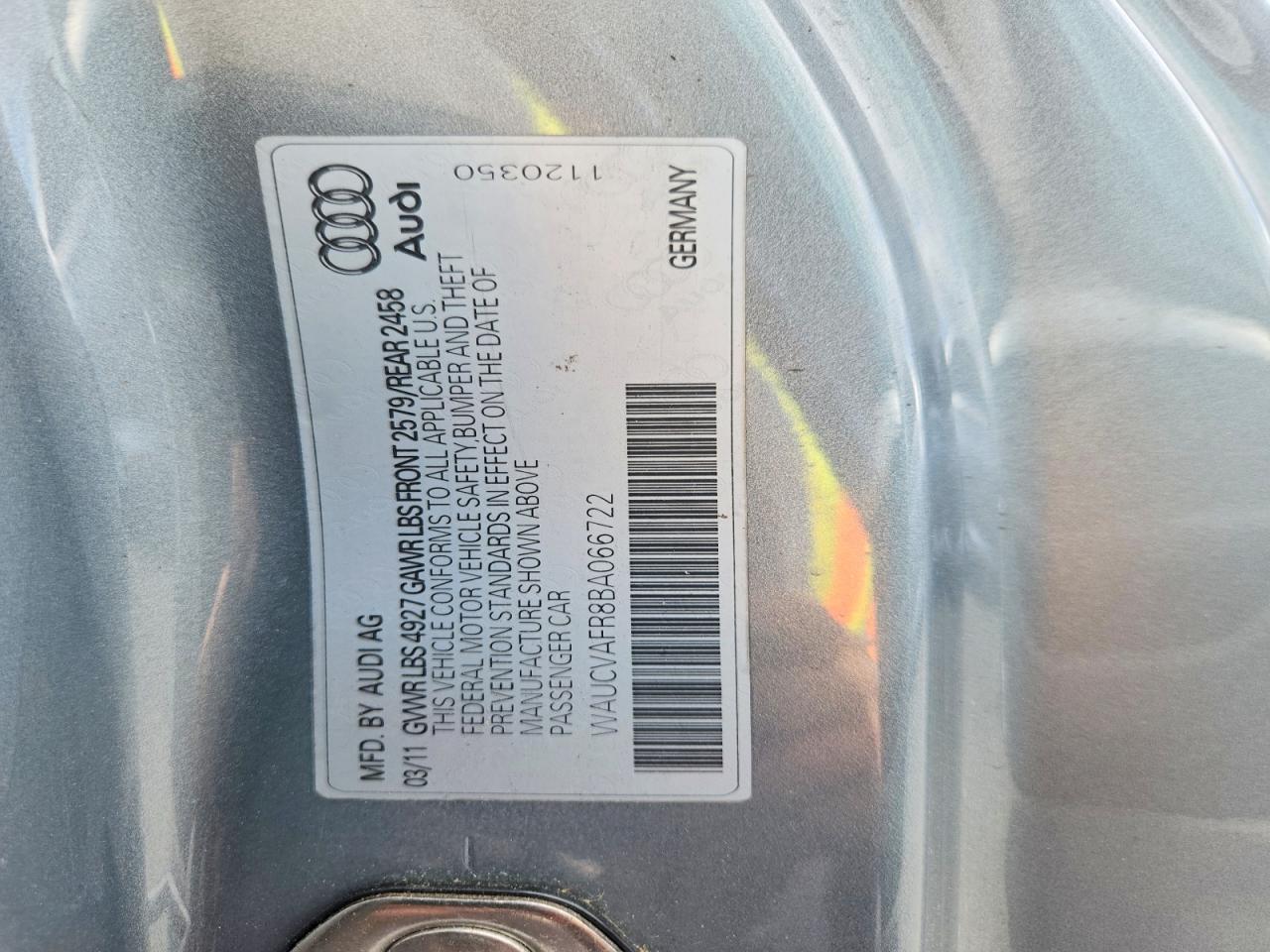 2011 Audi S5 Premium Plus Silver vin: WAUCVAFR8BA066722