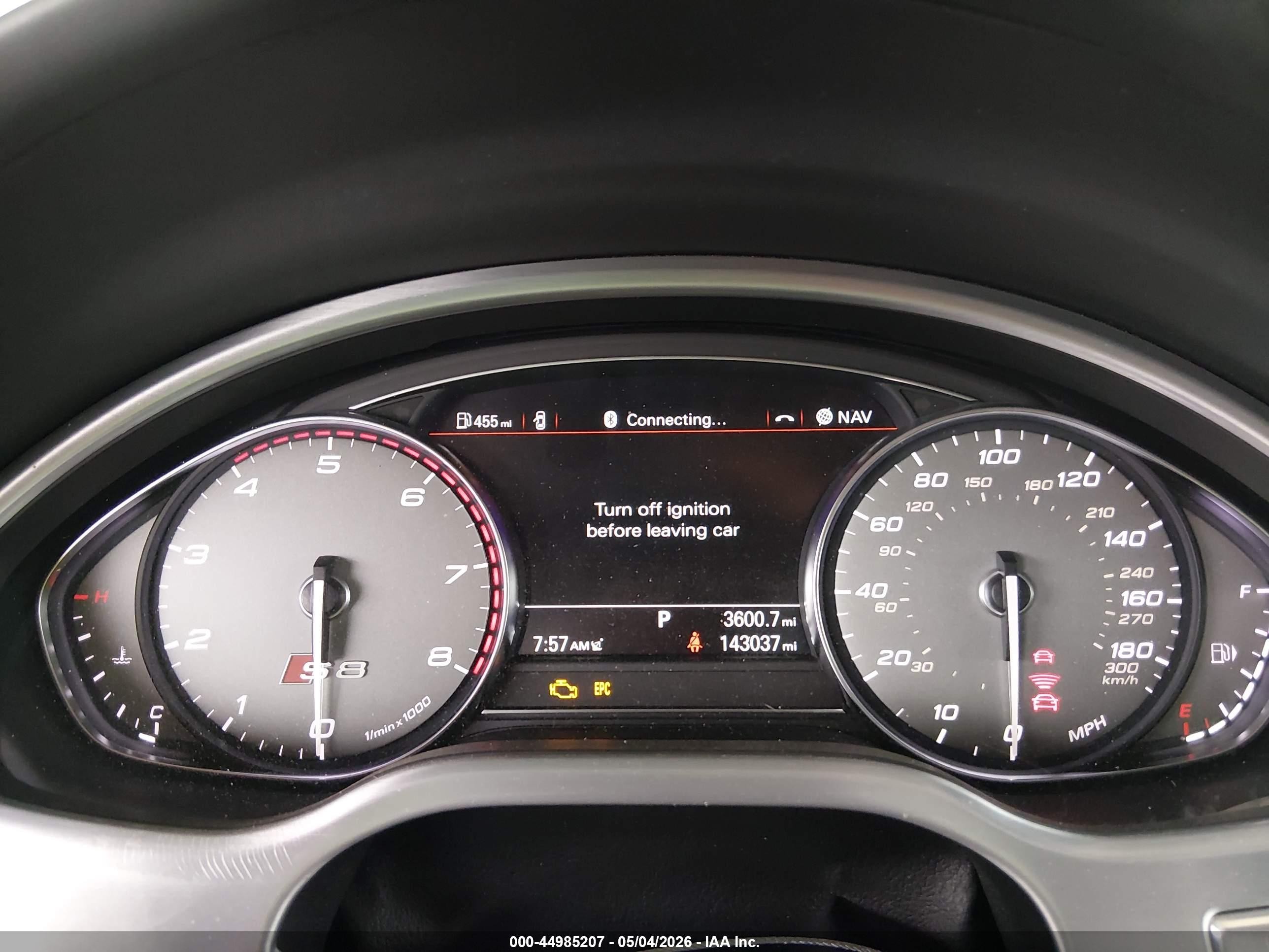 2013 Audi S8 4.0t Gray vin: WAUD2AFD1DN027421