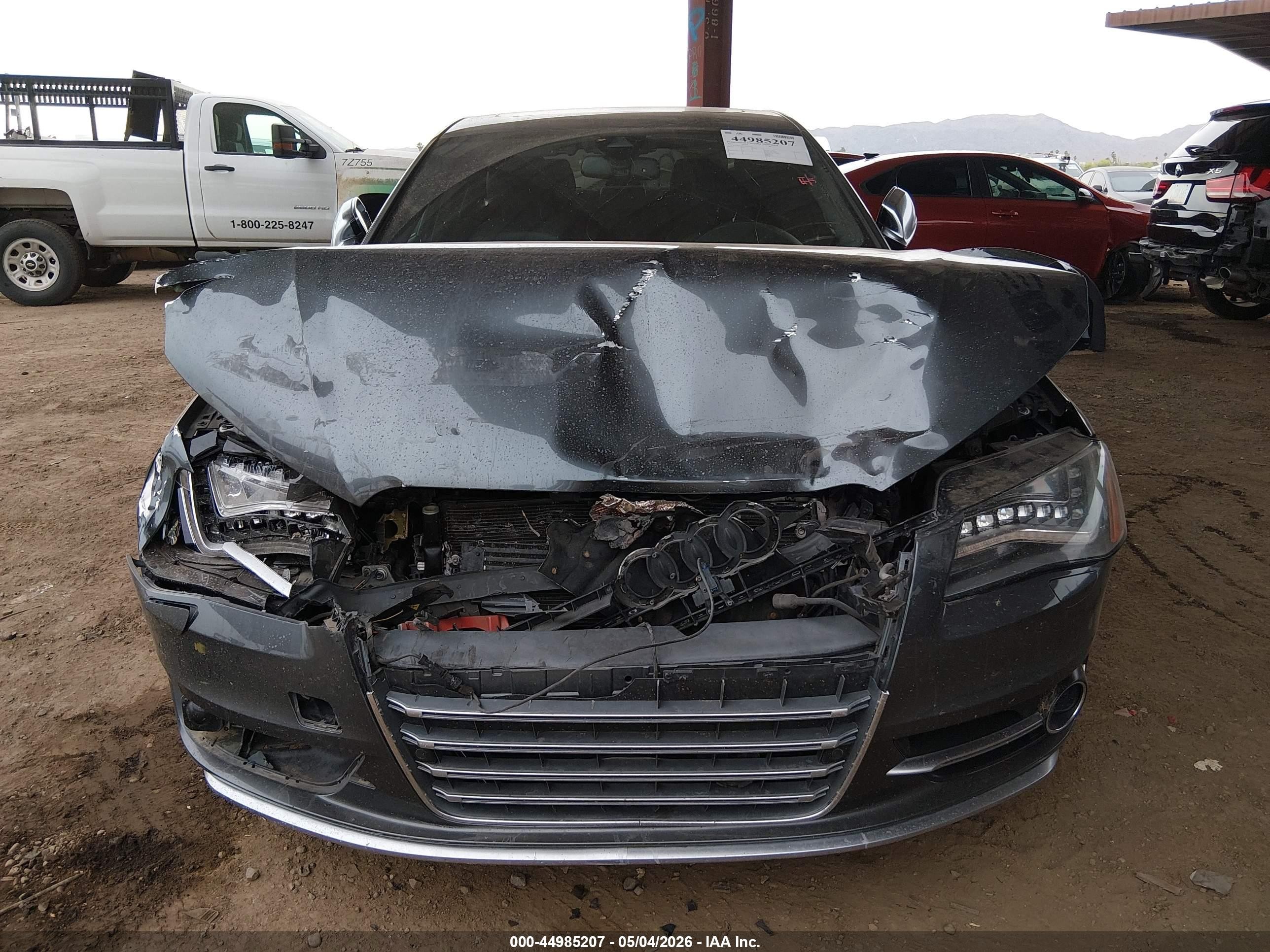 2013 Audi S8 4.0t Gray vin: WAUD2AFD1DN027421