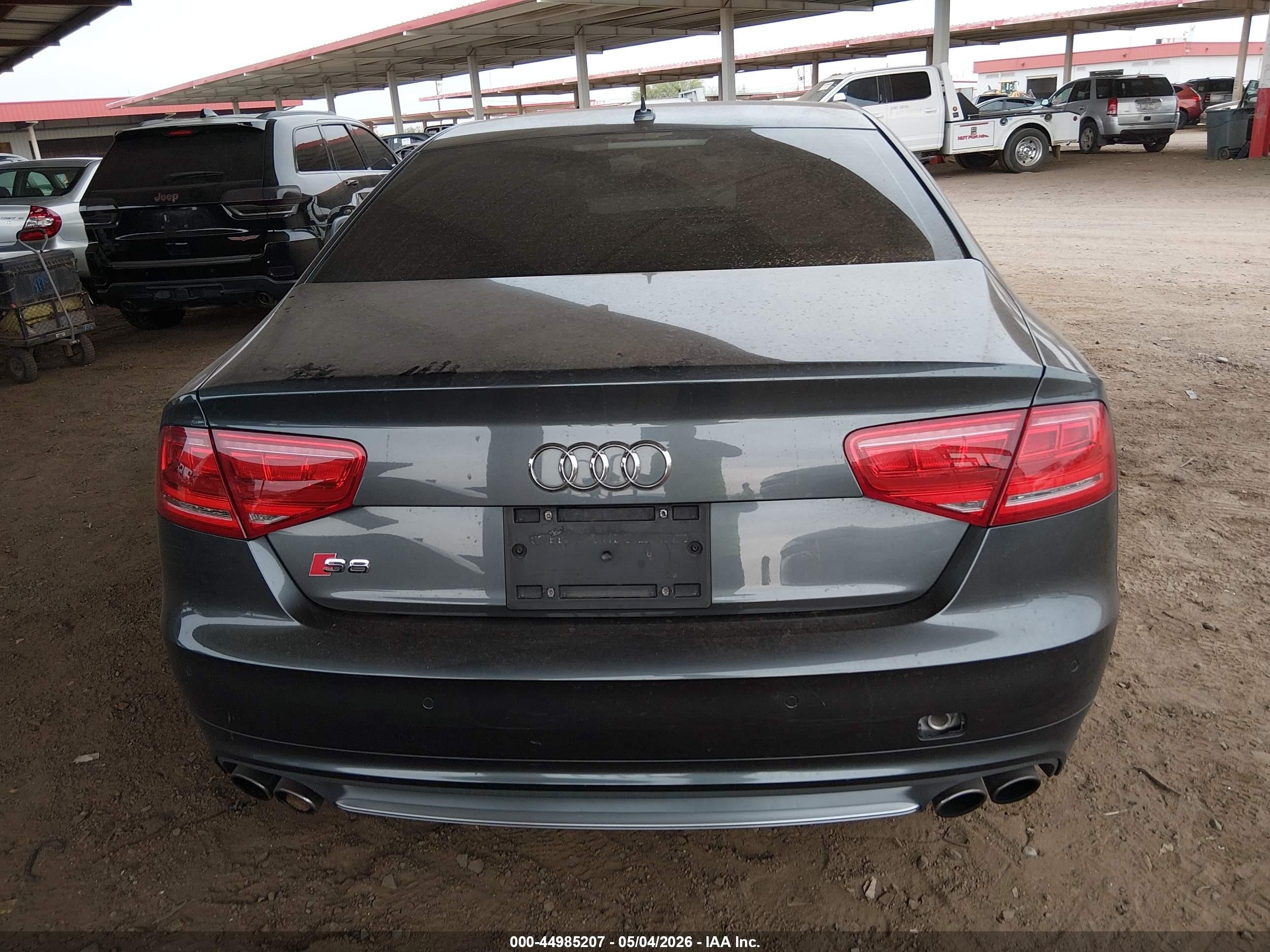 2013 Audi S8 4.0t Gray vin: WAUD2AFD1DN027421