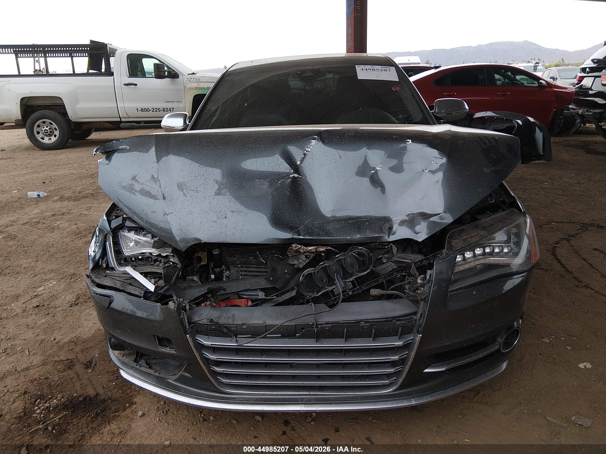 2013 Audi S8 4.0t Gray vin: WAUD2AFD1DN027421