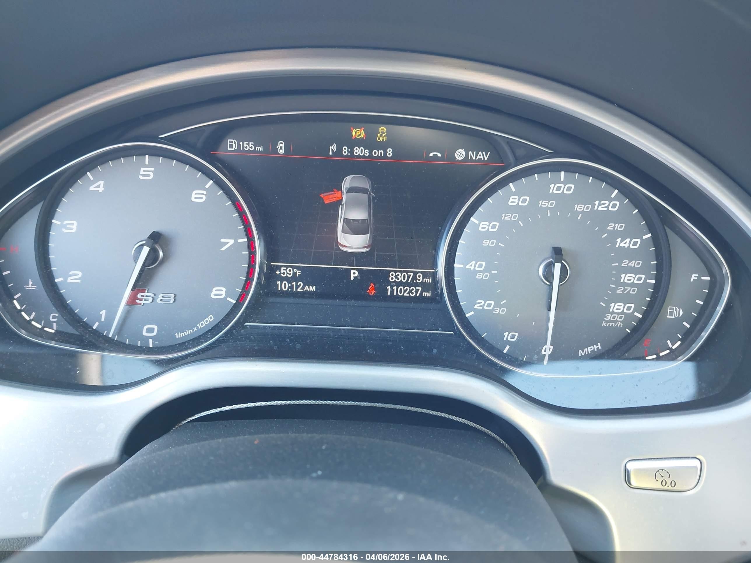 2013 Audi S8 4.0t Gray vin: WAUD2AFD4DN017319