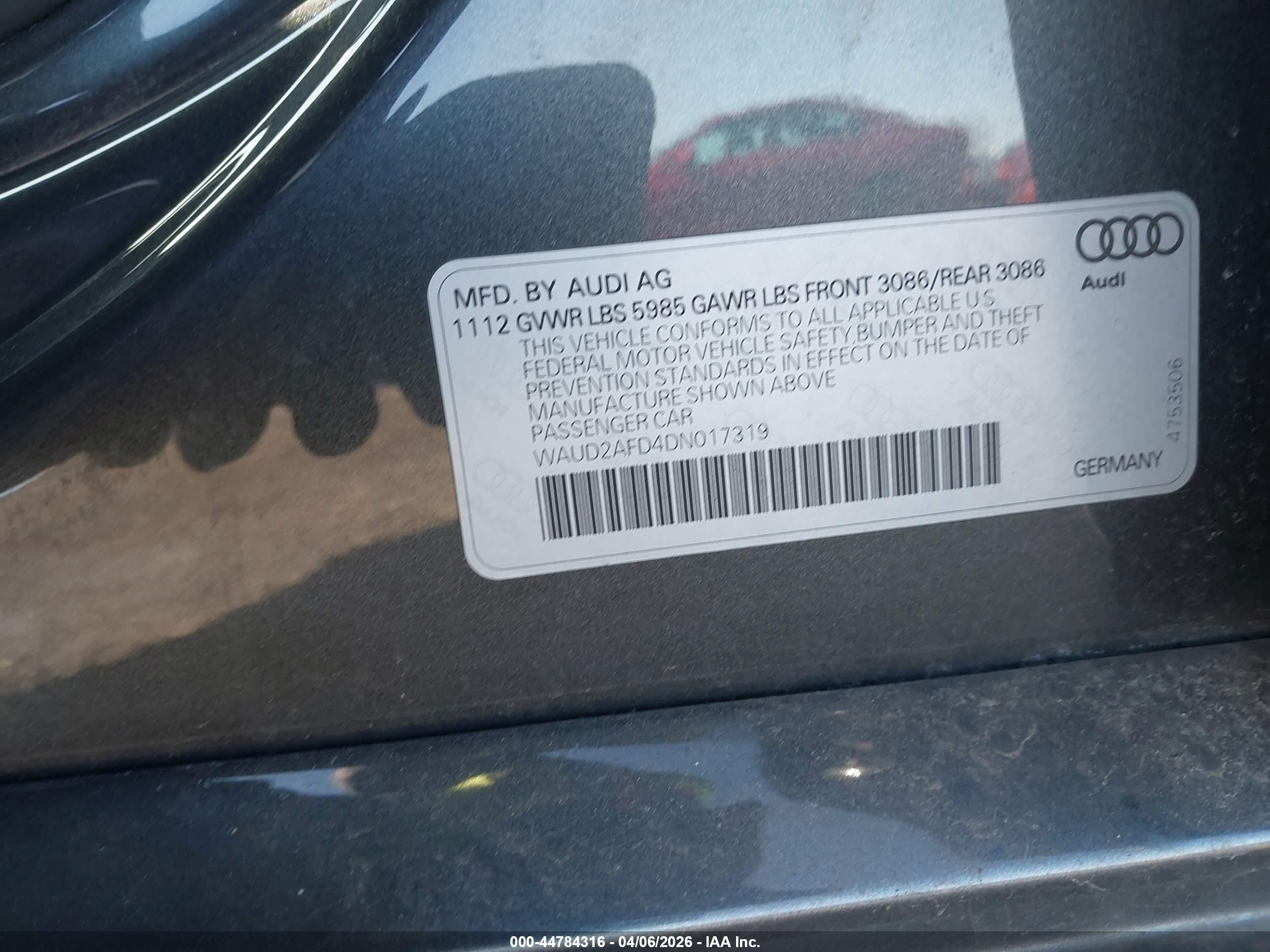 2013 Audi S8 4.0t Gray vin: WAUD2AFD4DN017319
