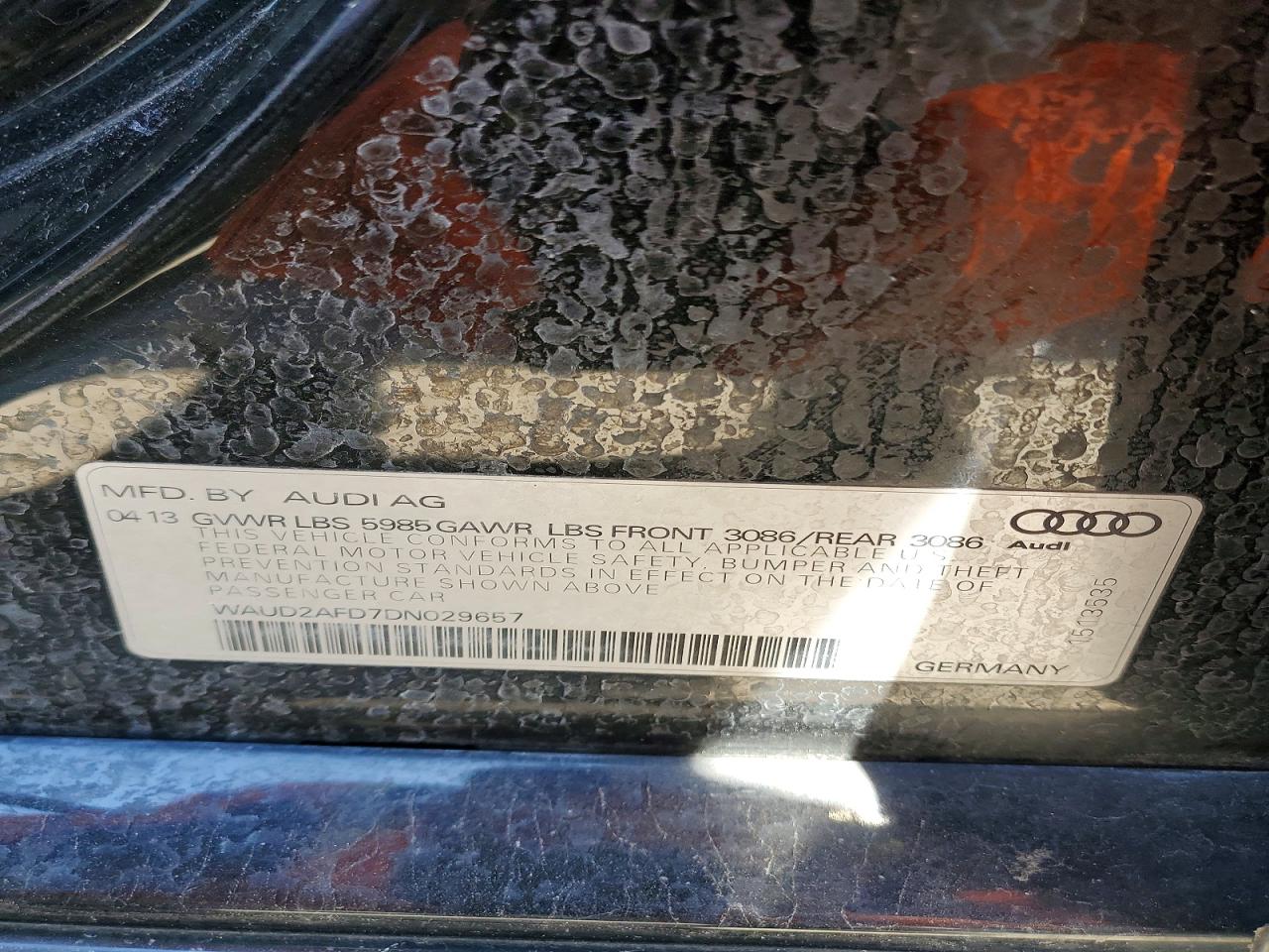 2013 Audi S8 Quattro Black vin: WAUD2AFD7DN029657