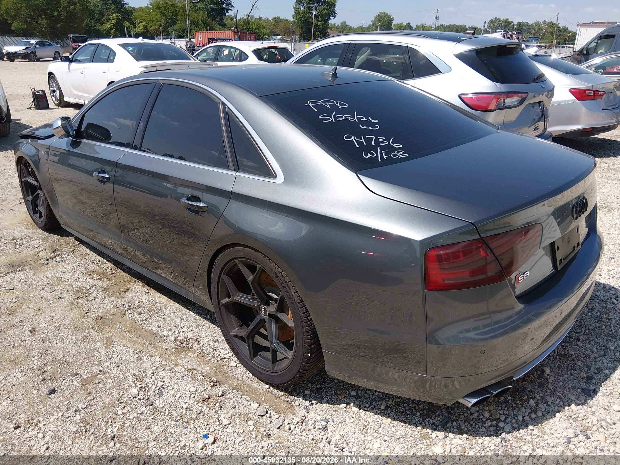 2013 Audi S8 4.0t Black vin: WAUD2AFDXDN009029