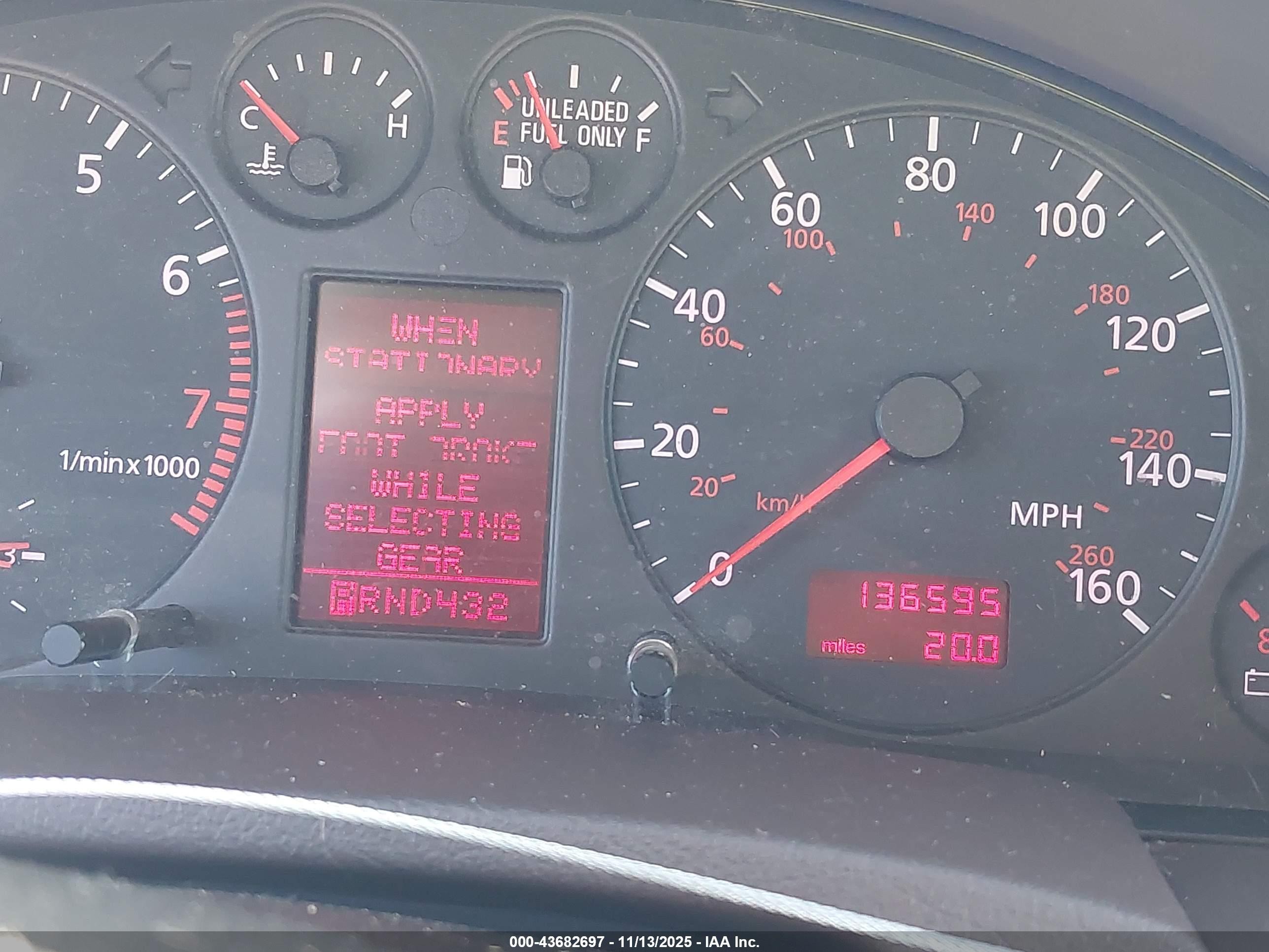 1999 Audi A6 2.8 Avant Gold vin: WAUDA24BXXN024337