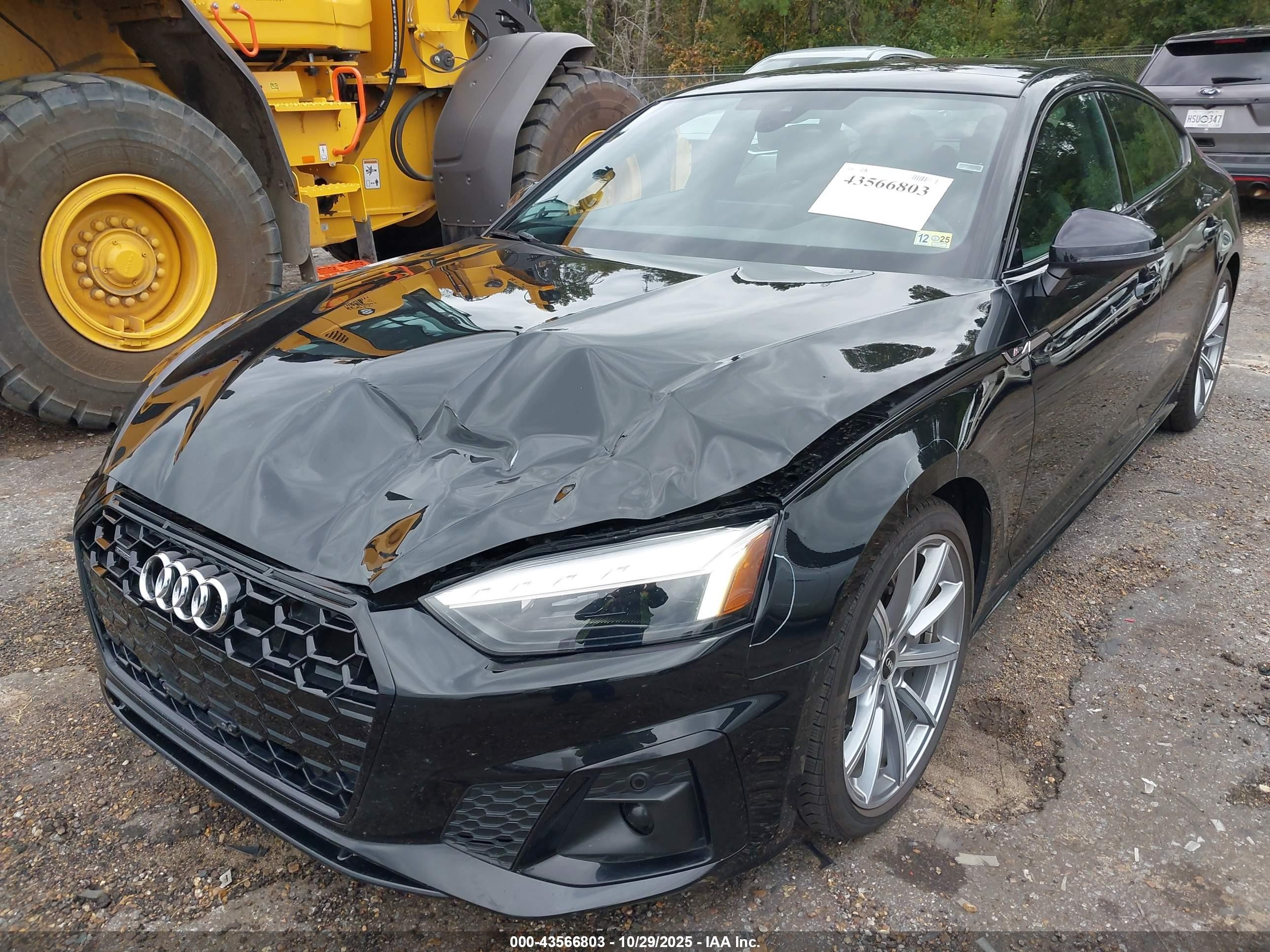 2025 Audi A5 Sportback Premium 45 Tfsi S Line Quattro S Tronic Black vin: WAUDACF52SA010378