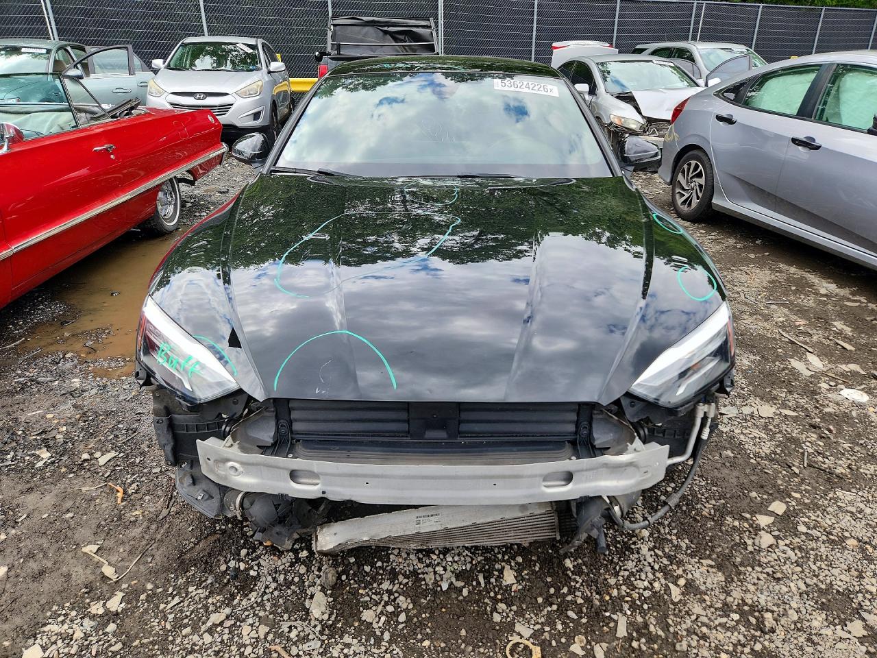 2021 Audi A5 Premium 45 Черный vin: WAUDACF54MA017206