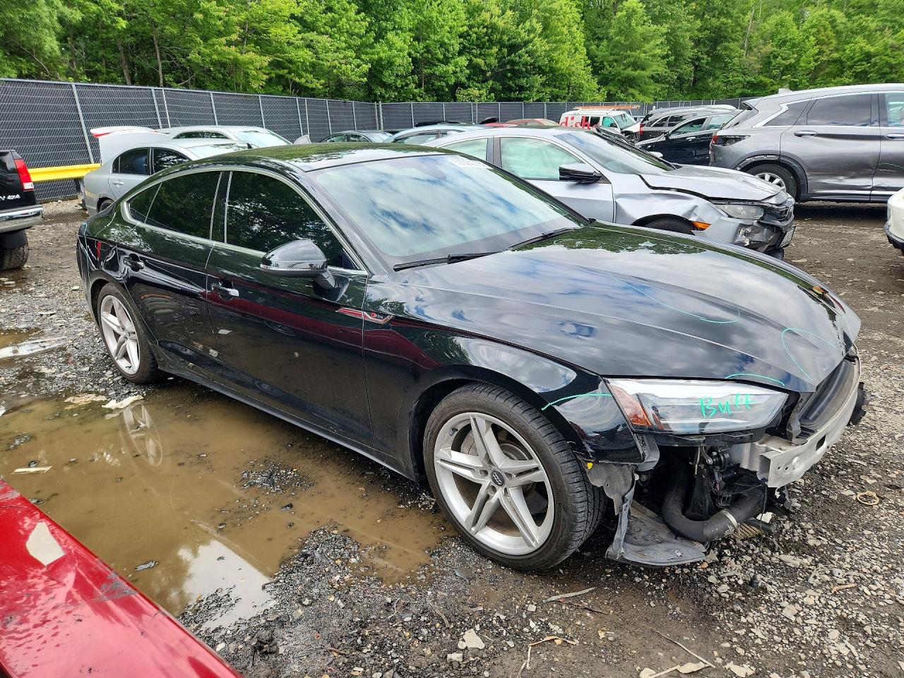 2021 Audi A5 Premium 45 Черный vin: WAUDACF54MA017206