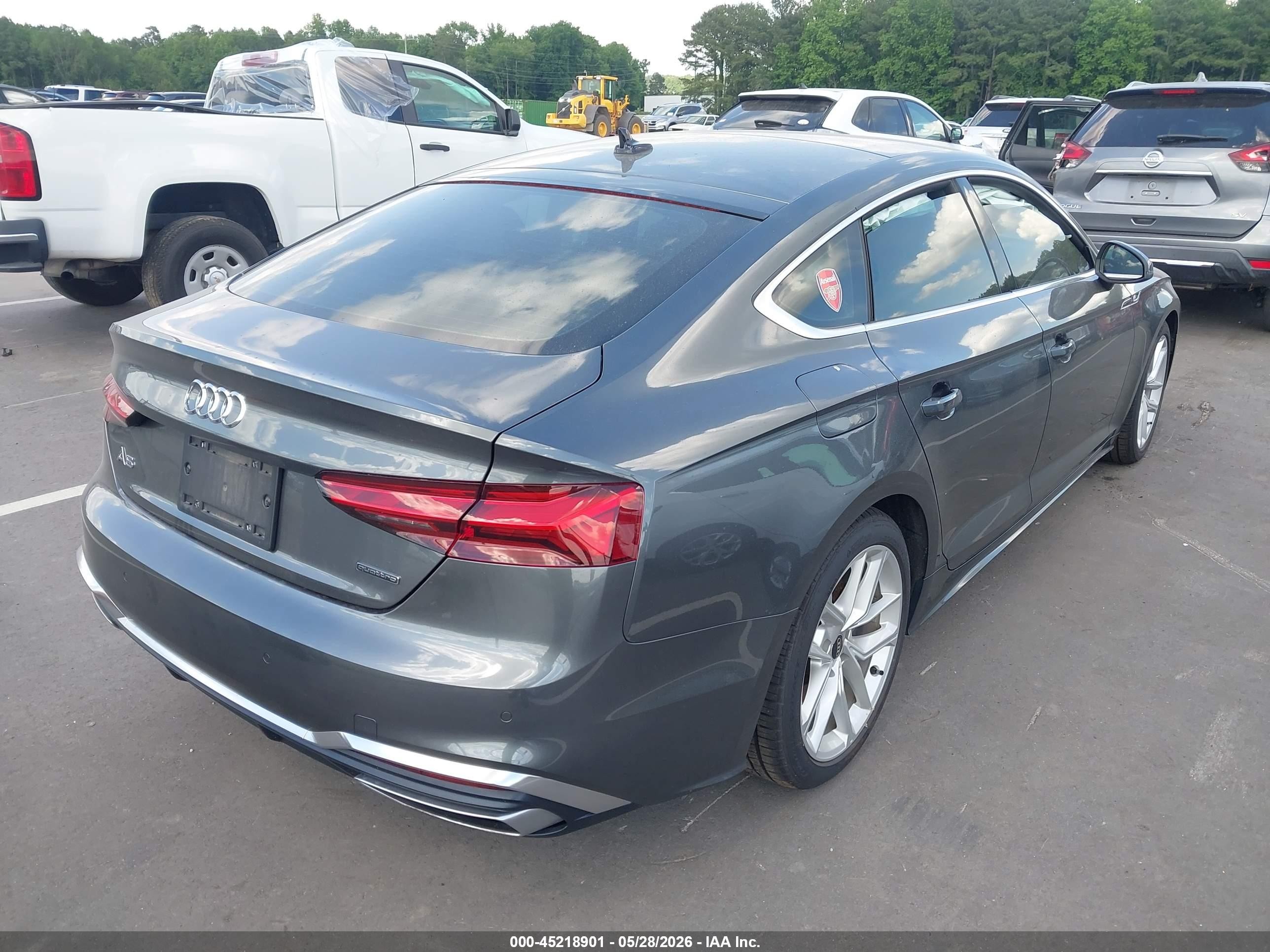 2023 Audi A5 Sportback Premium 45 Tfsi S Line Quattro S Tronic Gray vin: WAUDACF55PA036500