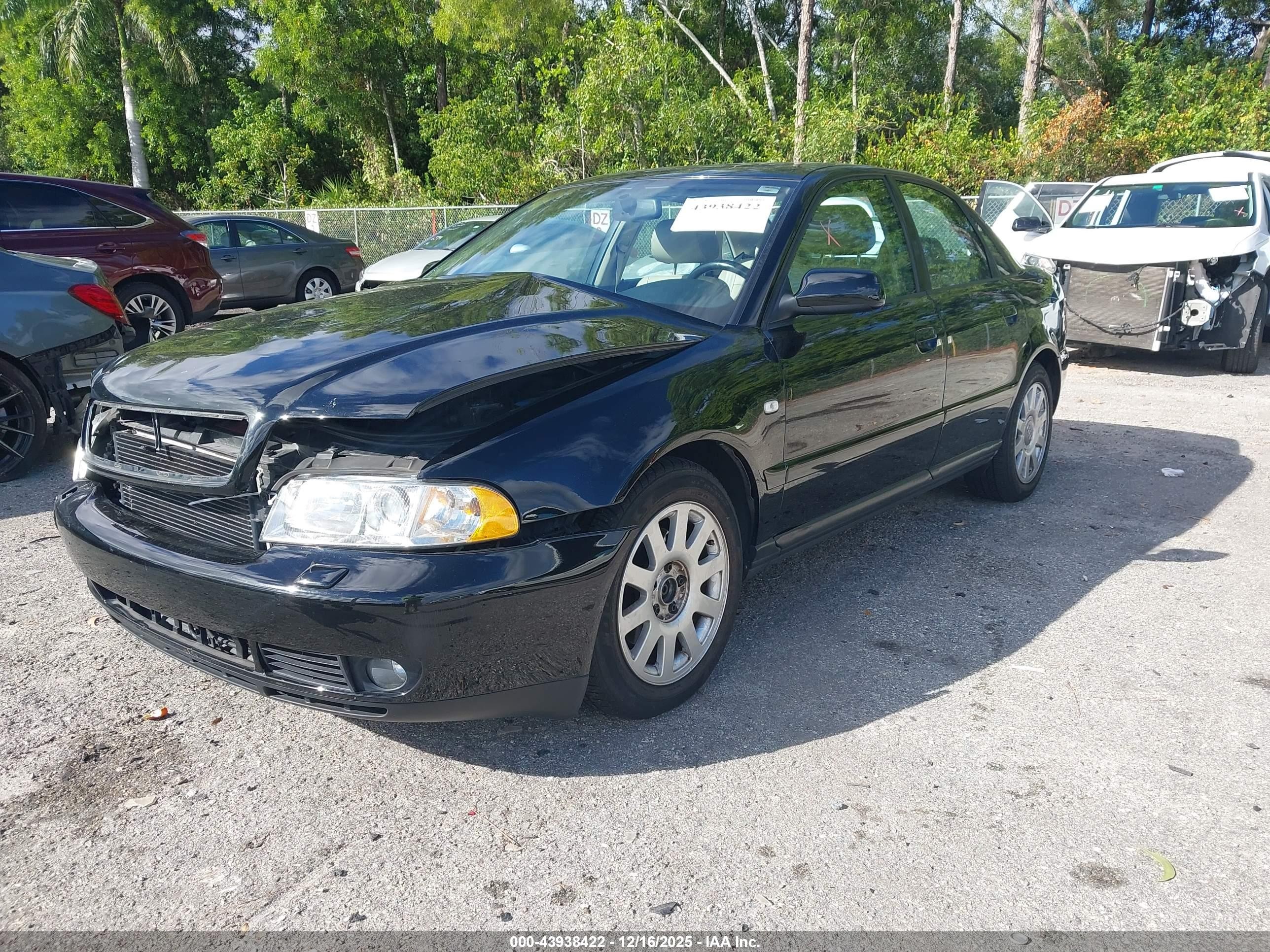 2000 Audi A4 1.8 T Black vin: WAUDC28D3YA160534