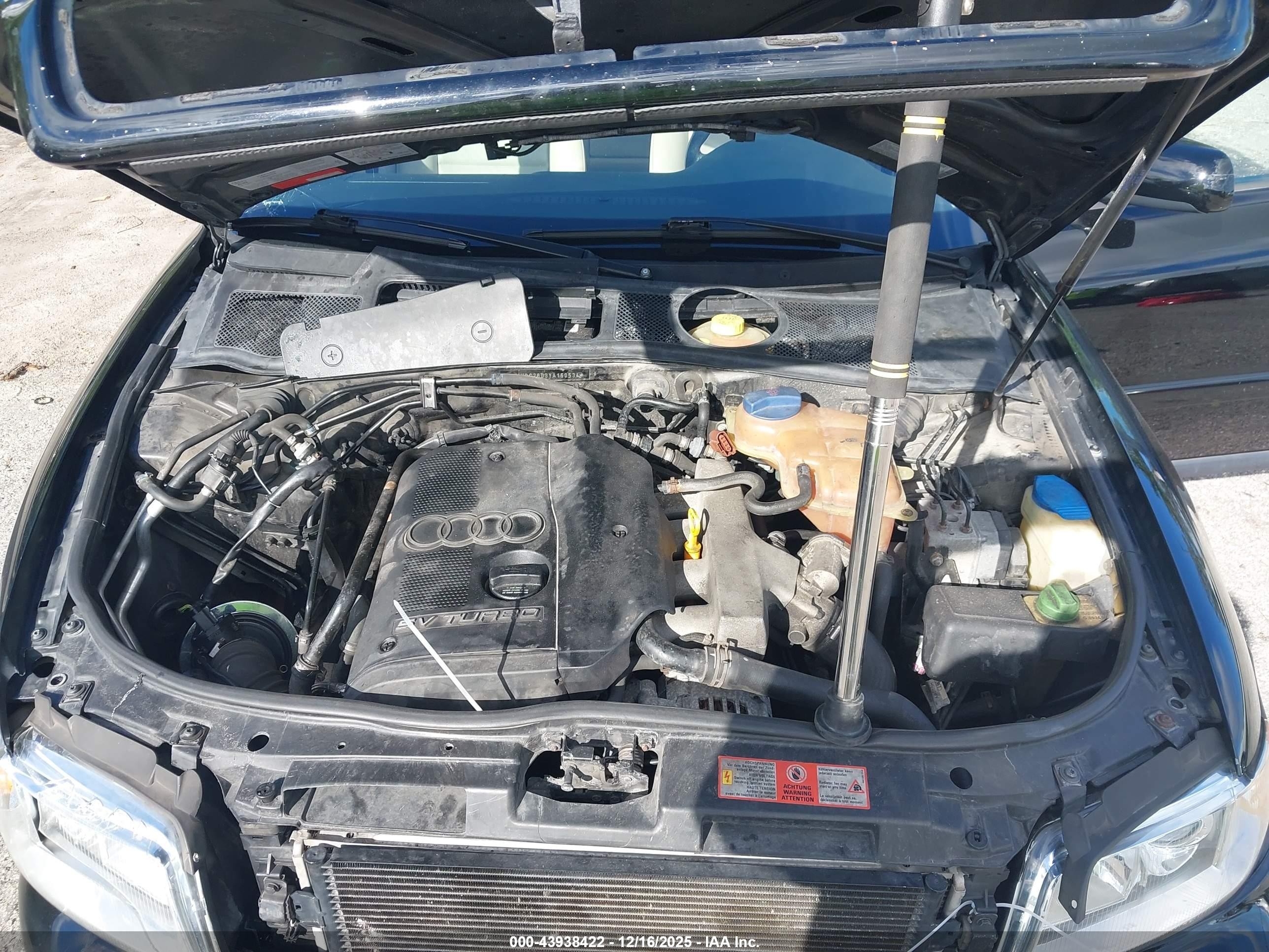 2000 Audi A4 1.8 T Black vin: WAUDC28D3YA160534