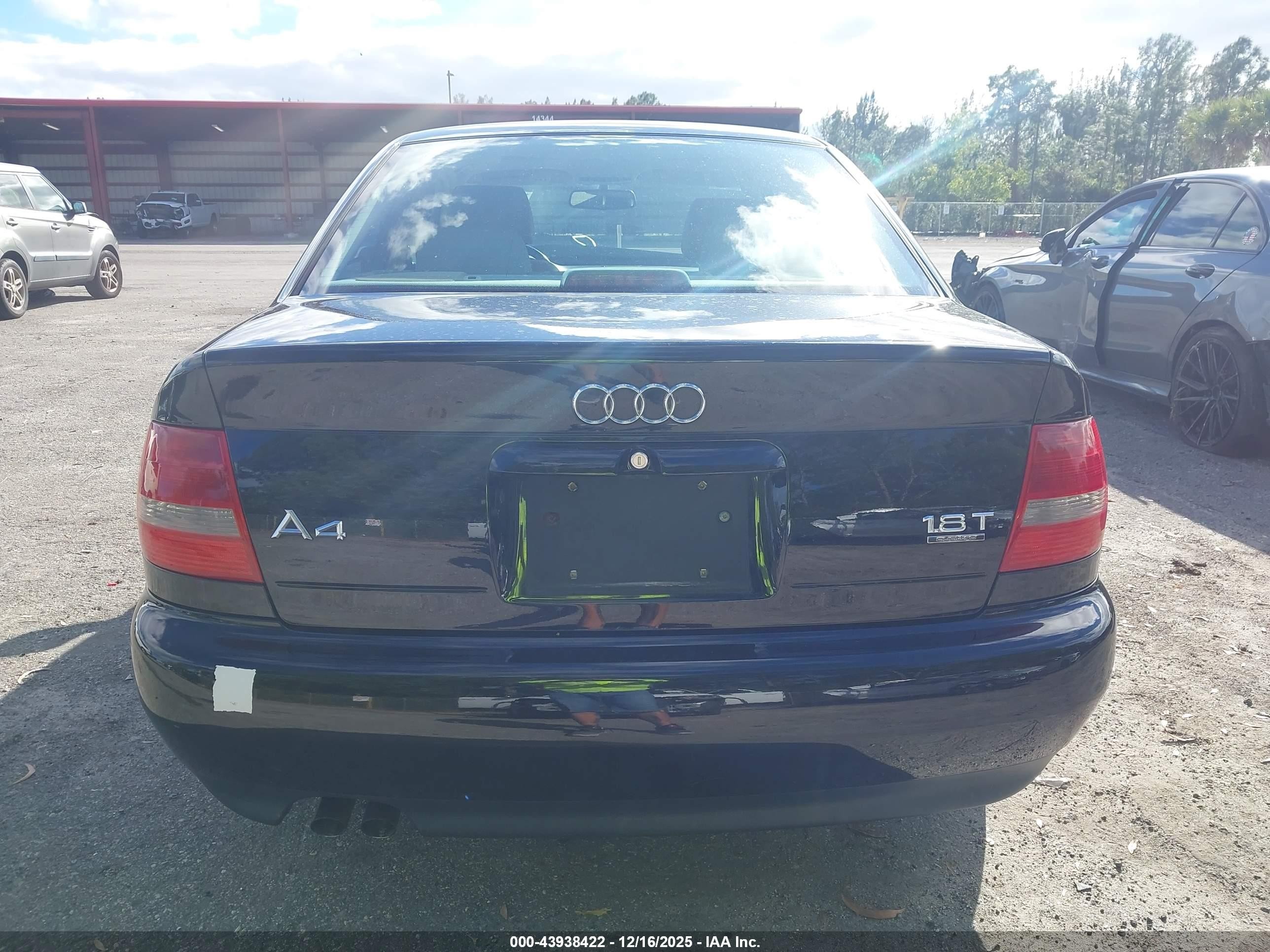 2000 Audi A4 1.8 T Black vin: WAUDC28D3YA160534