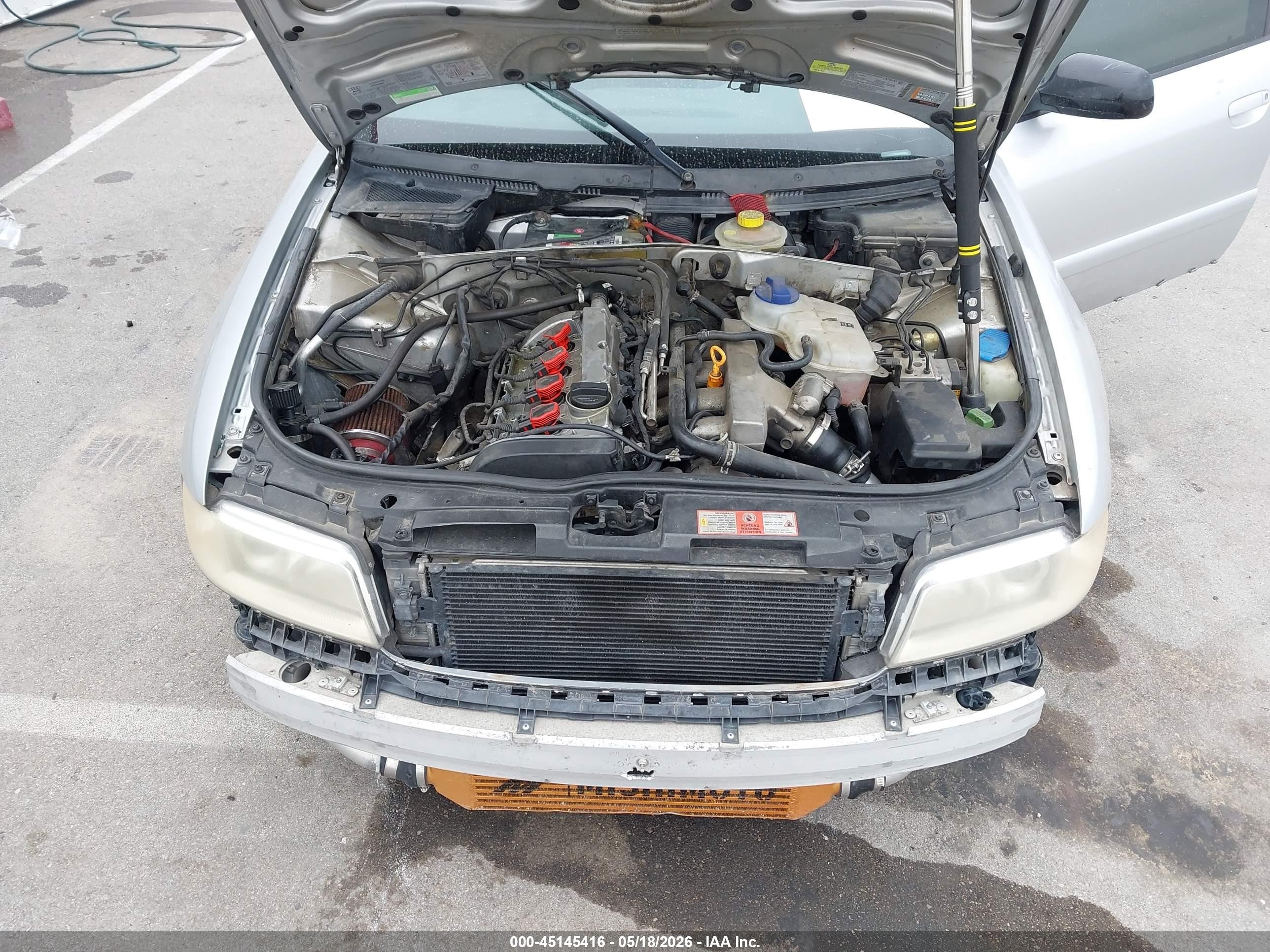 2001 Audi A4 1.8 T Silver vin: WAUDC68D31A145447