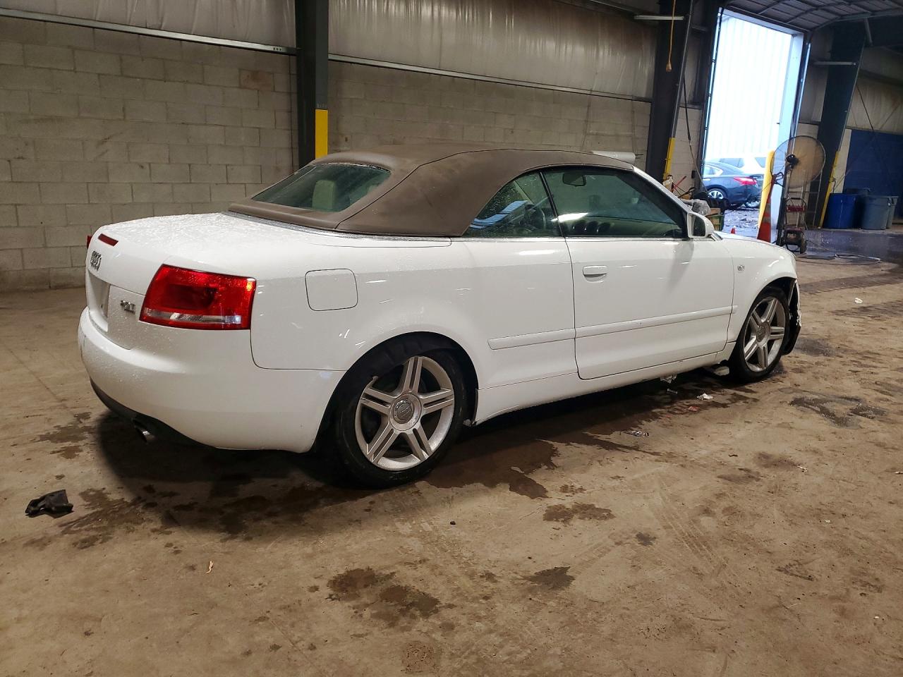 2007 Audi A4 2.0t Cabriolet Quattro White vin: WAUDF48H07K032587