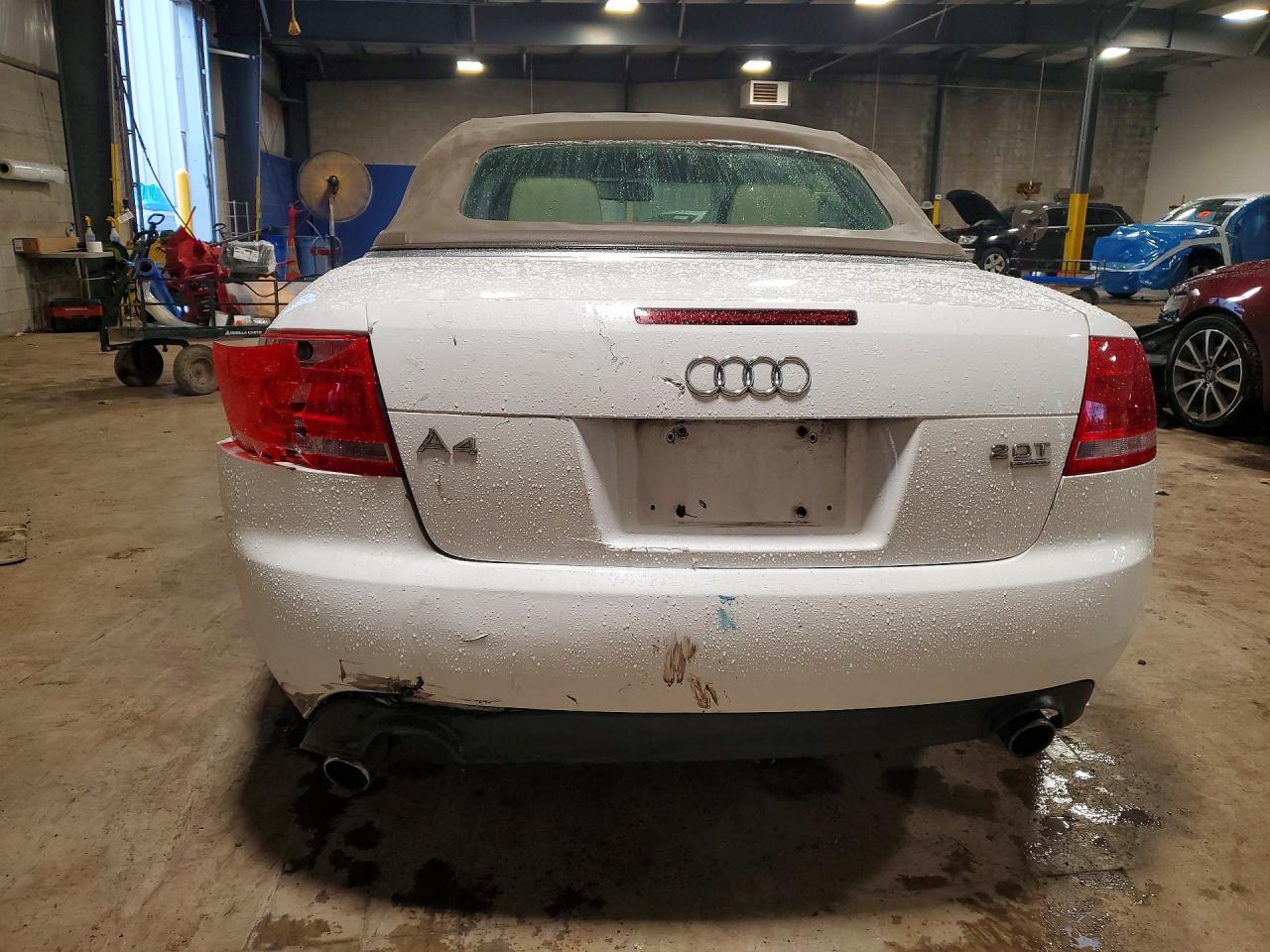 2007 Audi A4 2.0t Cabriolet Quattro White vin: WAUDF48H07K032587