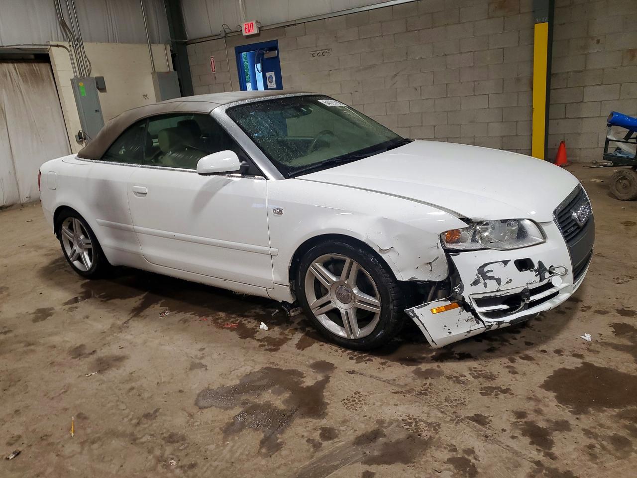 2007 Audi A4 2.0t Cabriolet Quattro White vin: WAUDF48H07K032587