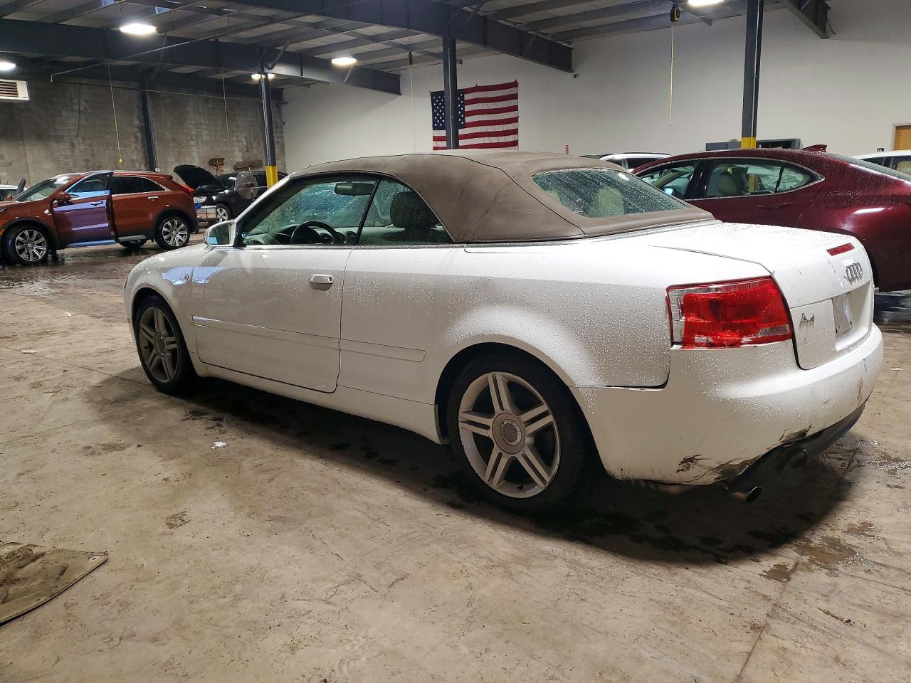 2007 Audi A4 2.0t Cabriolet Quattro White vin: WAUDF48H07K032587