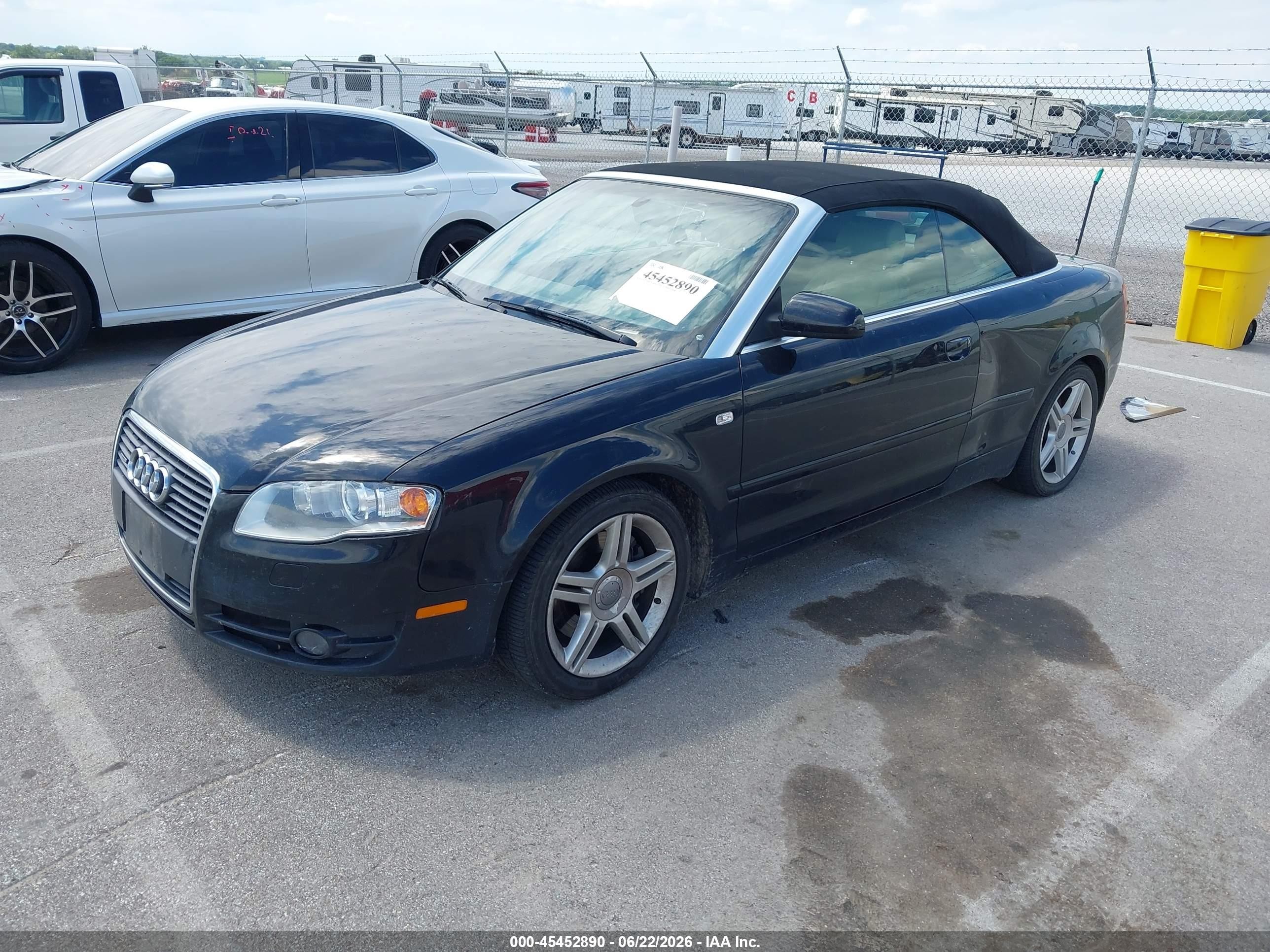 2008 Audi A4 2.0t Black vin: WAUDF48H08K005195