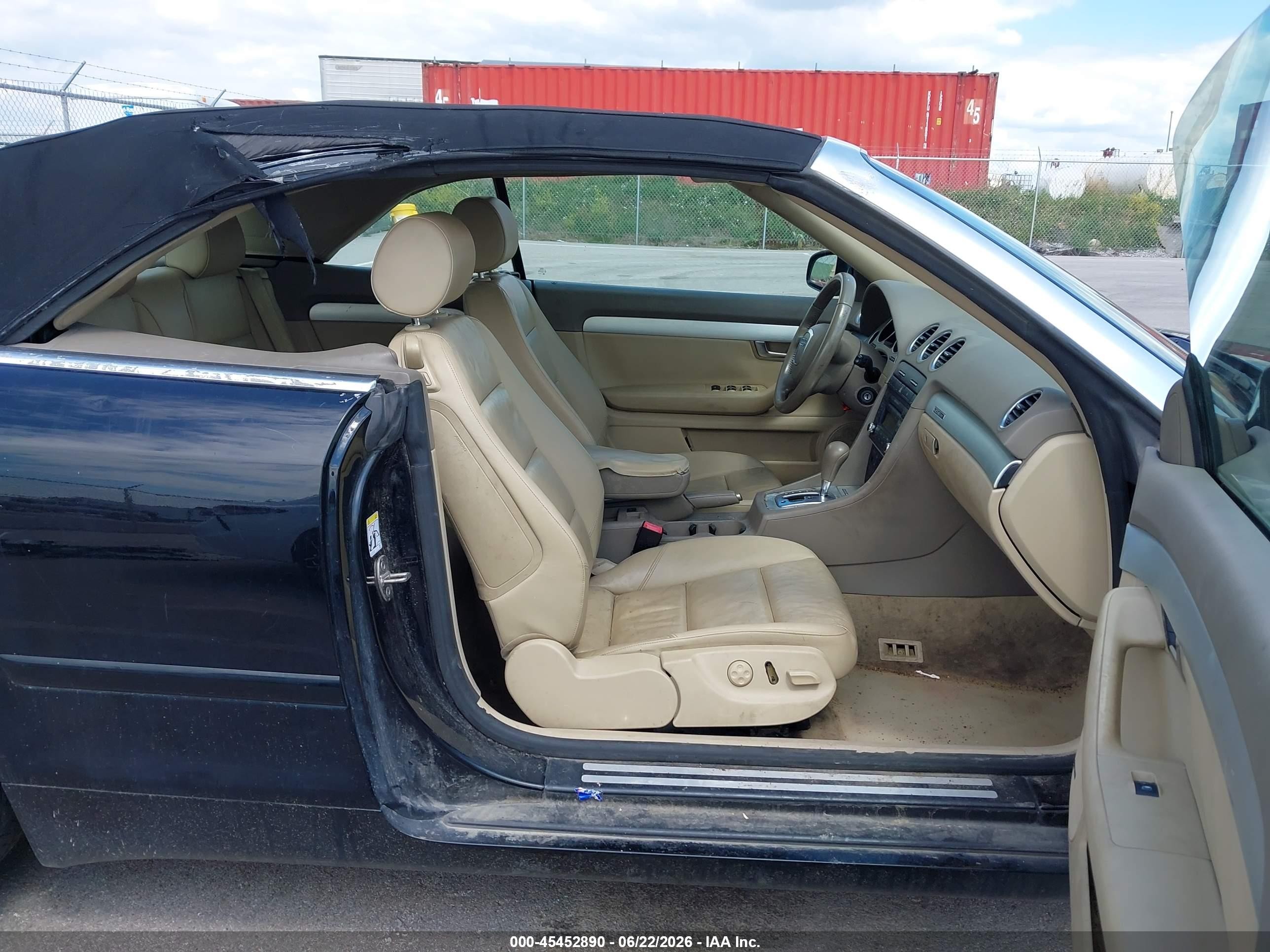 2008 Audi A4 2.0t Black vin: WAUDF48H08K005195