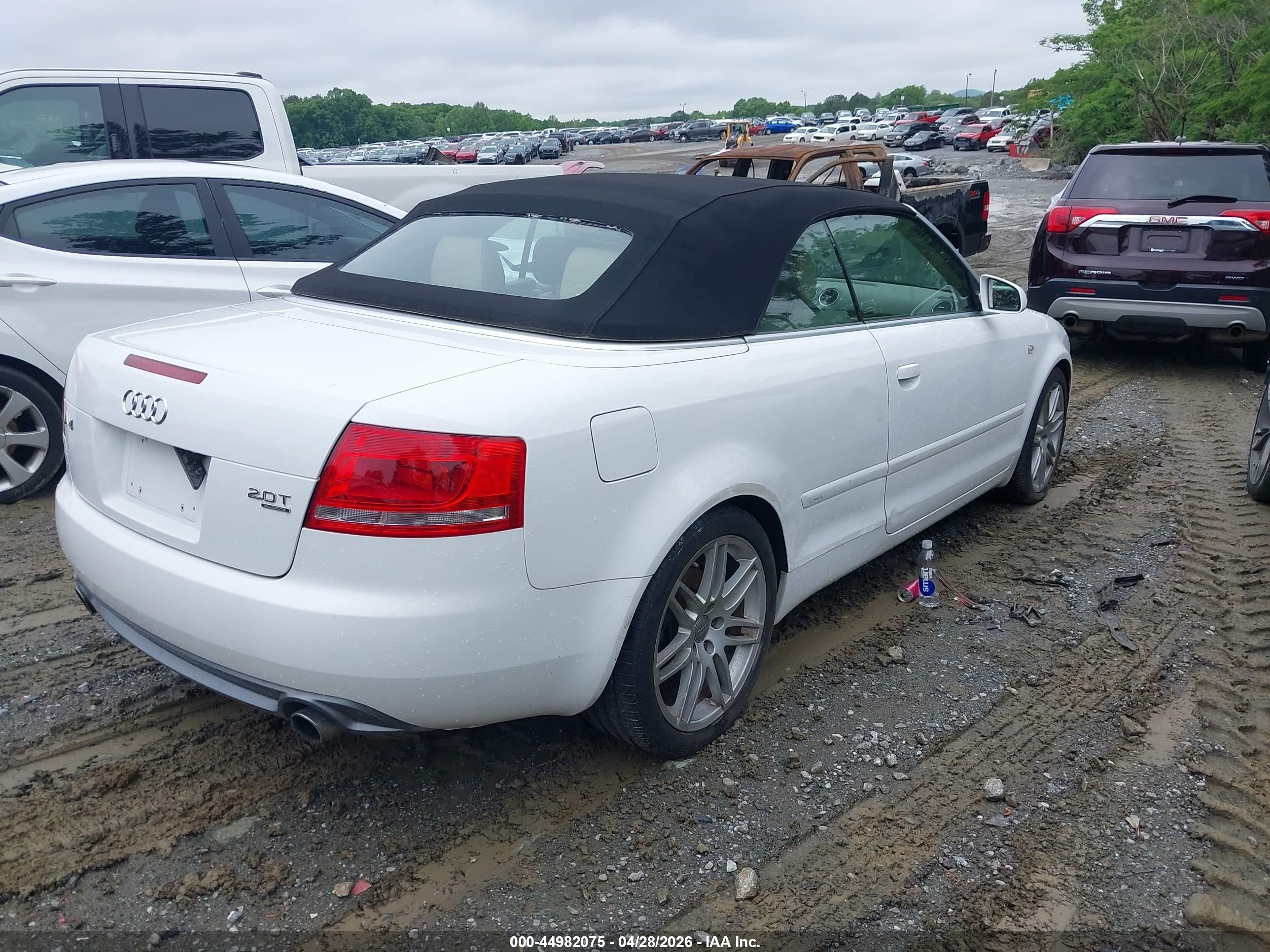 2009 Audi A4 2.0t Cabriolet Quattro White vin: WAUDF48H19K009869