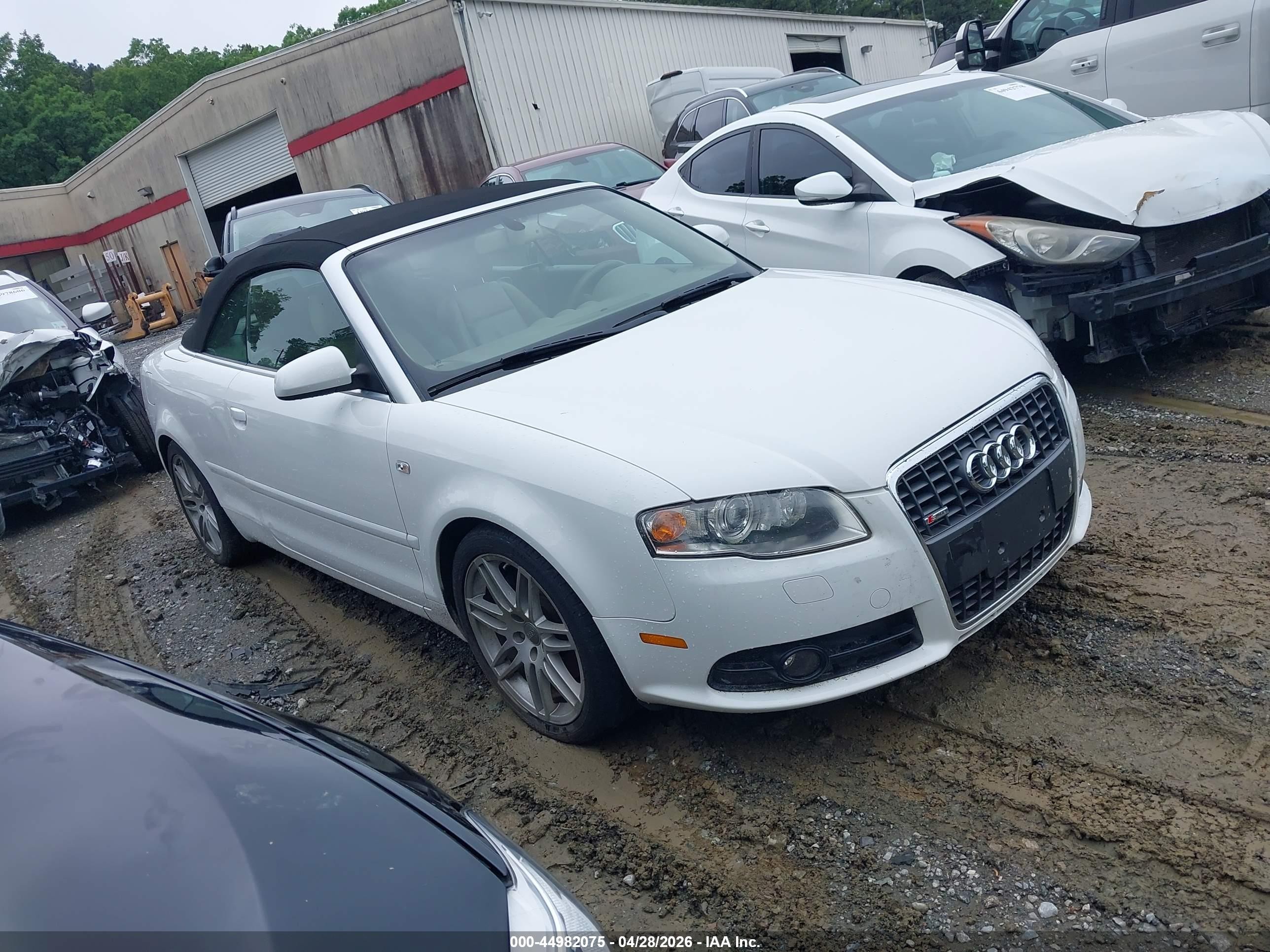 2009 Audi A4 2.0t Cabriolet Quattro White vin: WAUDF48H19K009869
