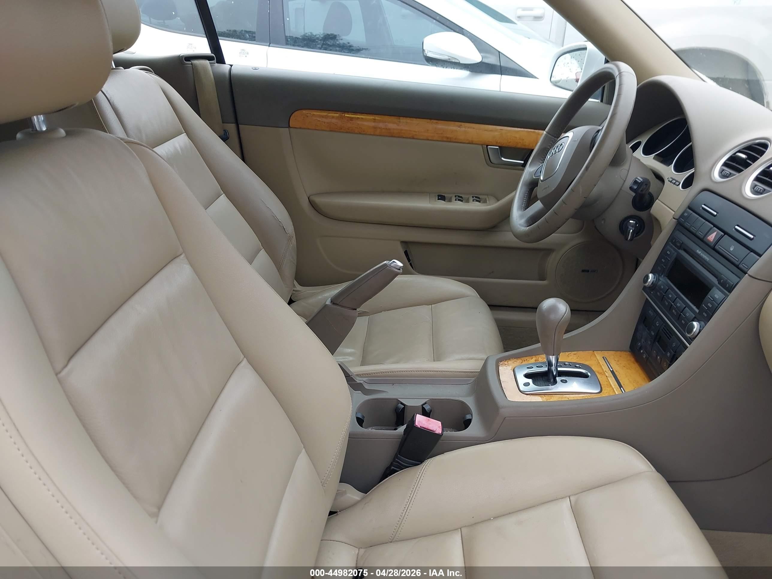 2009 Audi A4 2.0t Cabriolet Quattro White vin: WAUDF48H19K009869
