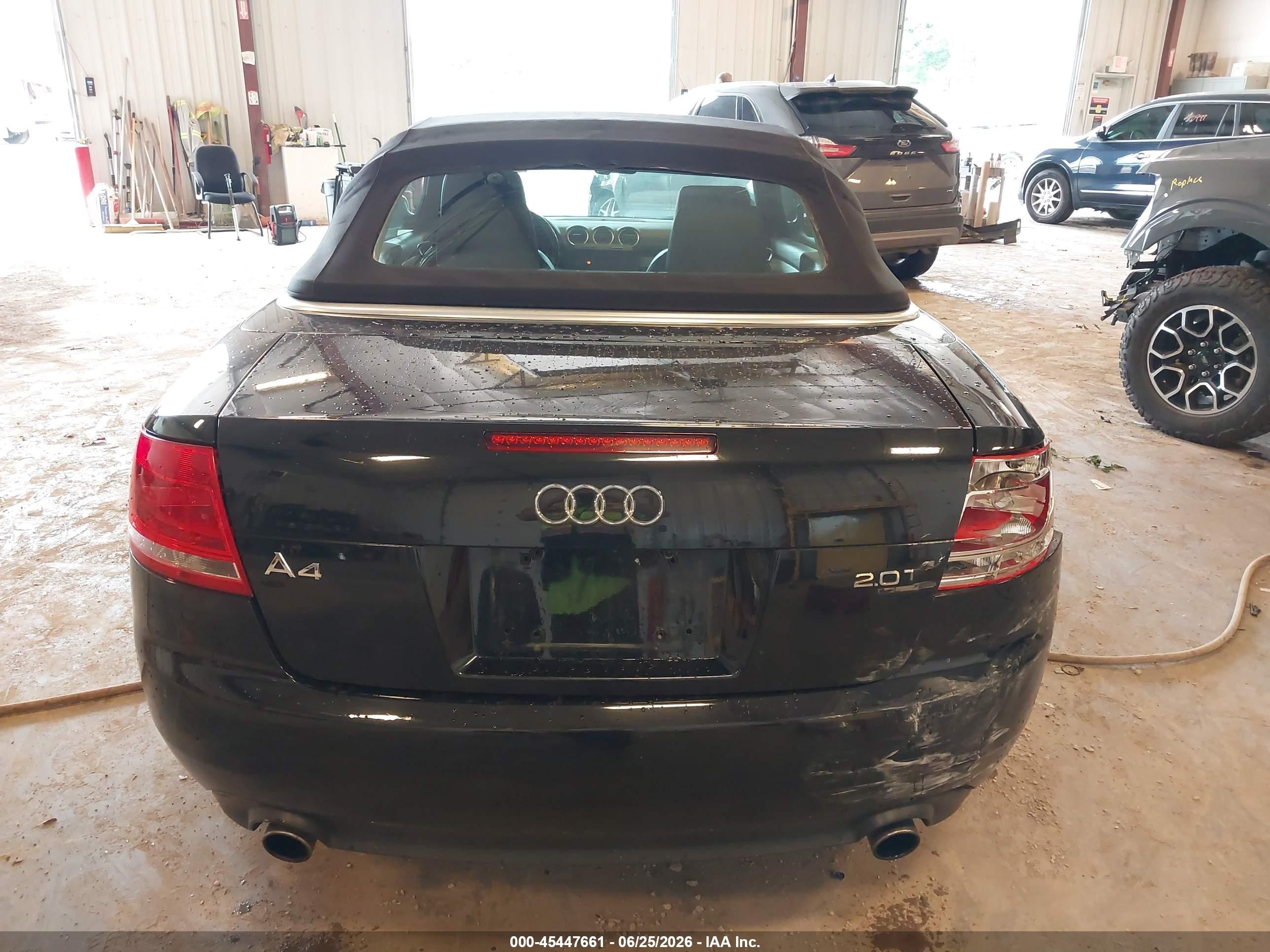 2008 Audi A4 2.0t Black vin: WAUDF48H48K013476