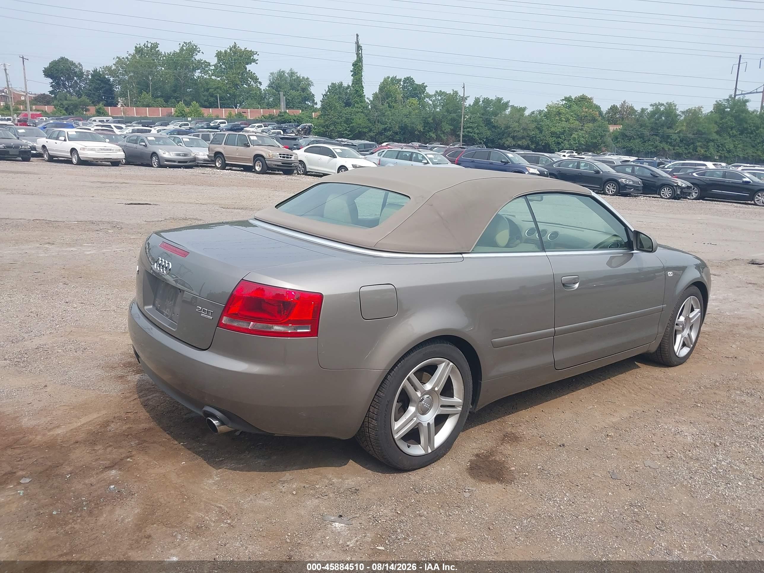 2008 Audi A4 2.0t Gold vin: WAUDF48H68K003595