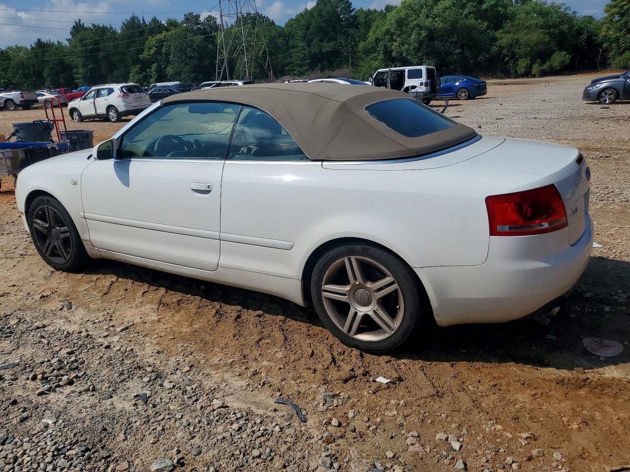 2008 Audi A4 2.0t Cabriolet Quattro White vin: WAUDF48H68K007288